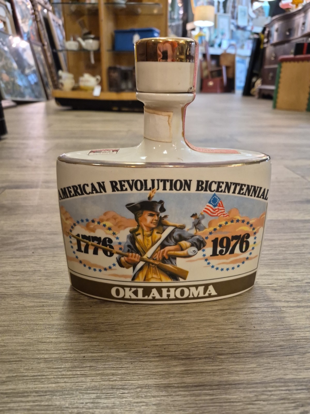 Rare American Revolution Bicentennial Oklahoma Decanter 1776 - 1976