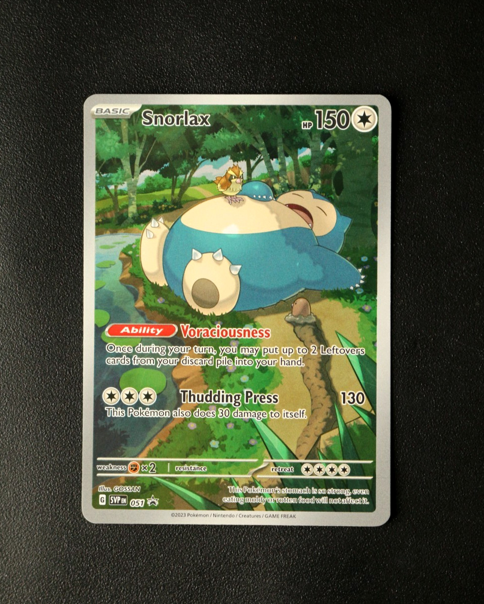 Pokémon Card - Snorlax SVP 051 - Scarlet & Violet 151 - Black Star Promo - NM ⭐
