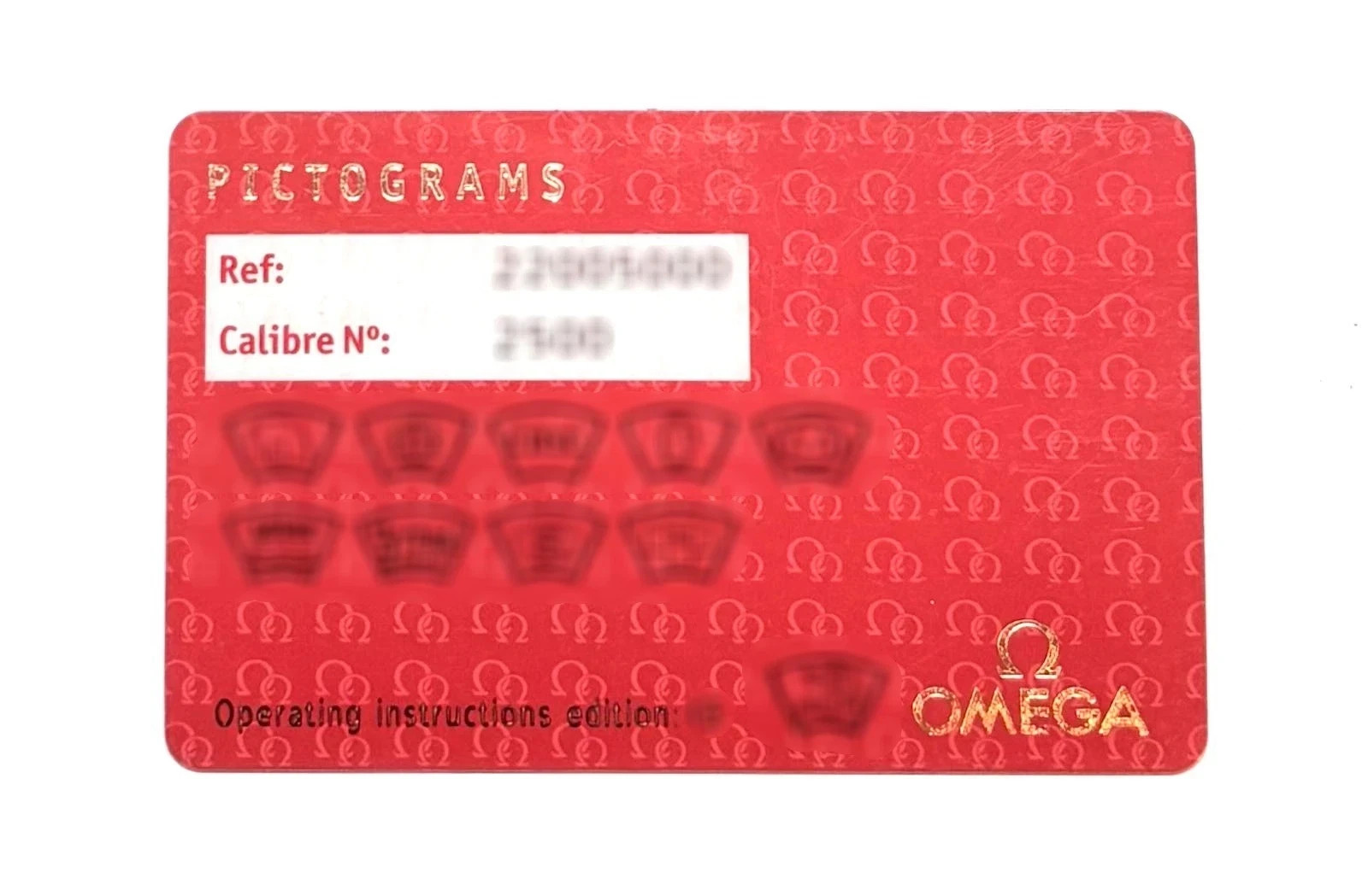 Omega Seamaster James Bond Pictograms Caliber 2500 Cert 212.30.36.20.01.001 OEM