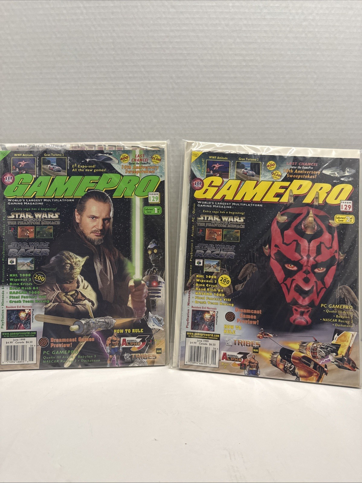 Star Wars Collectible Magazines GamePro Phantom Menace Both Unopened Rare