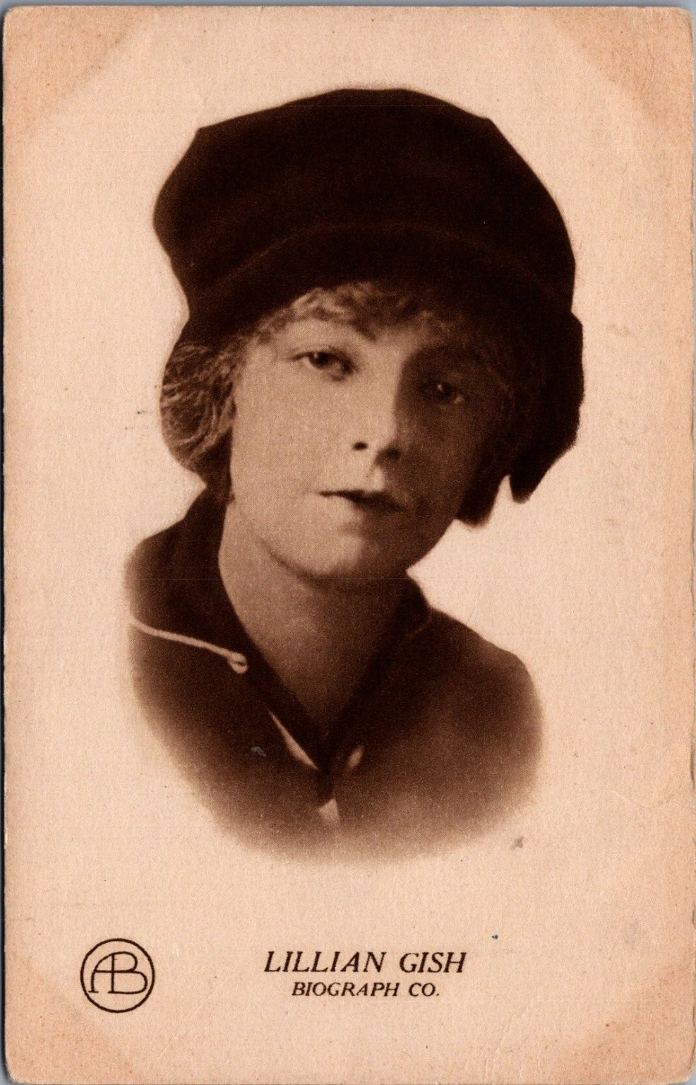 Lillian Gish Biograph Co. Silent Film Star Portrait Postcard Butter Krust Bread