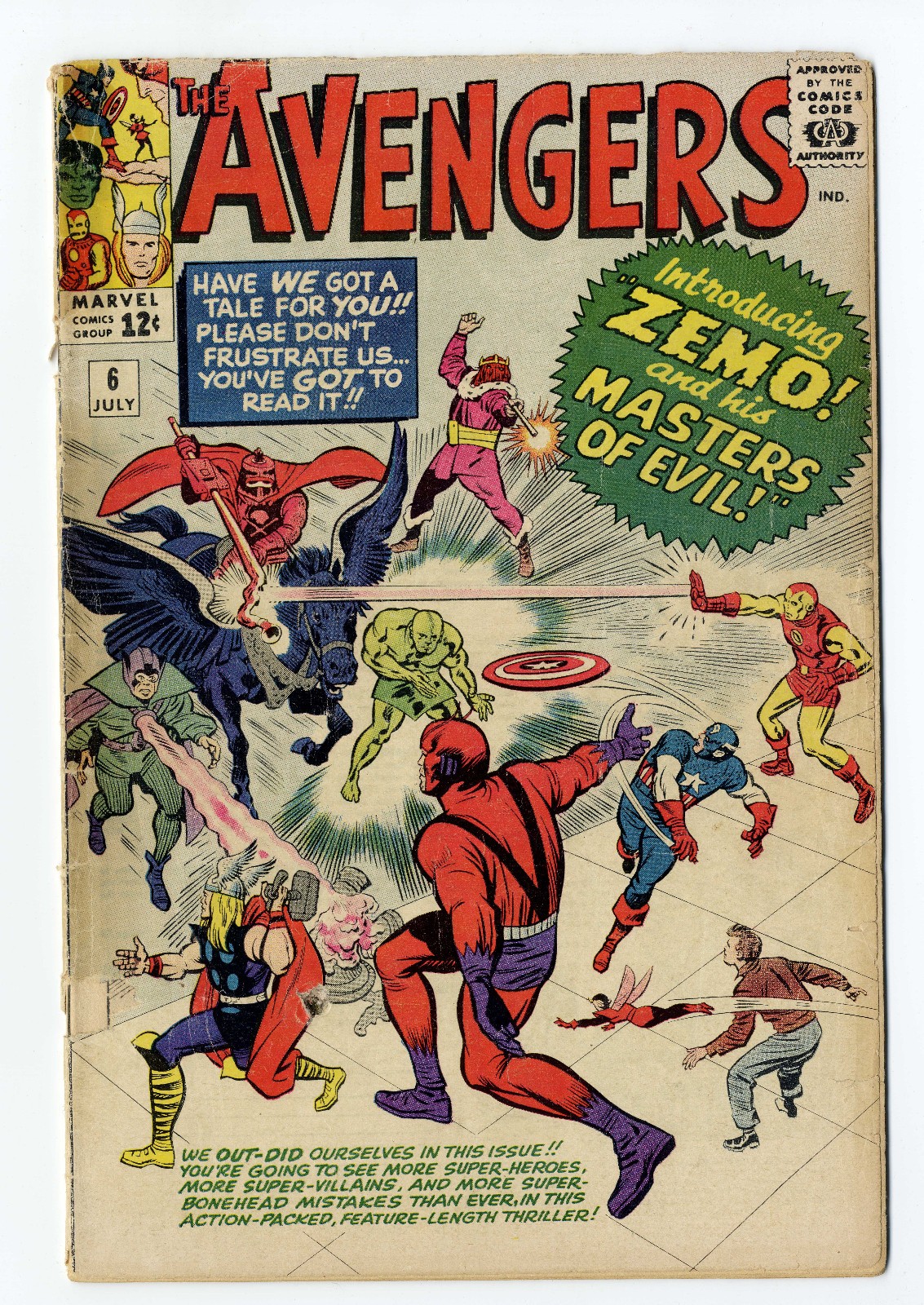 Avengers #6 July 1964 Marvel First Masters of Evil