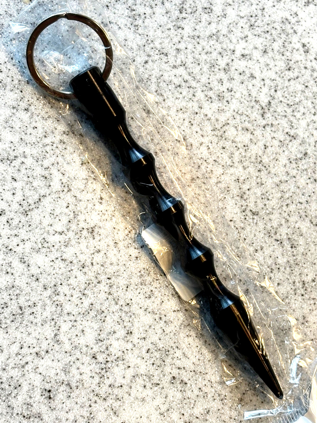 Black palm keychain safety aluminum NEW 5.5 inches kubaton
