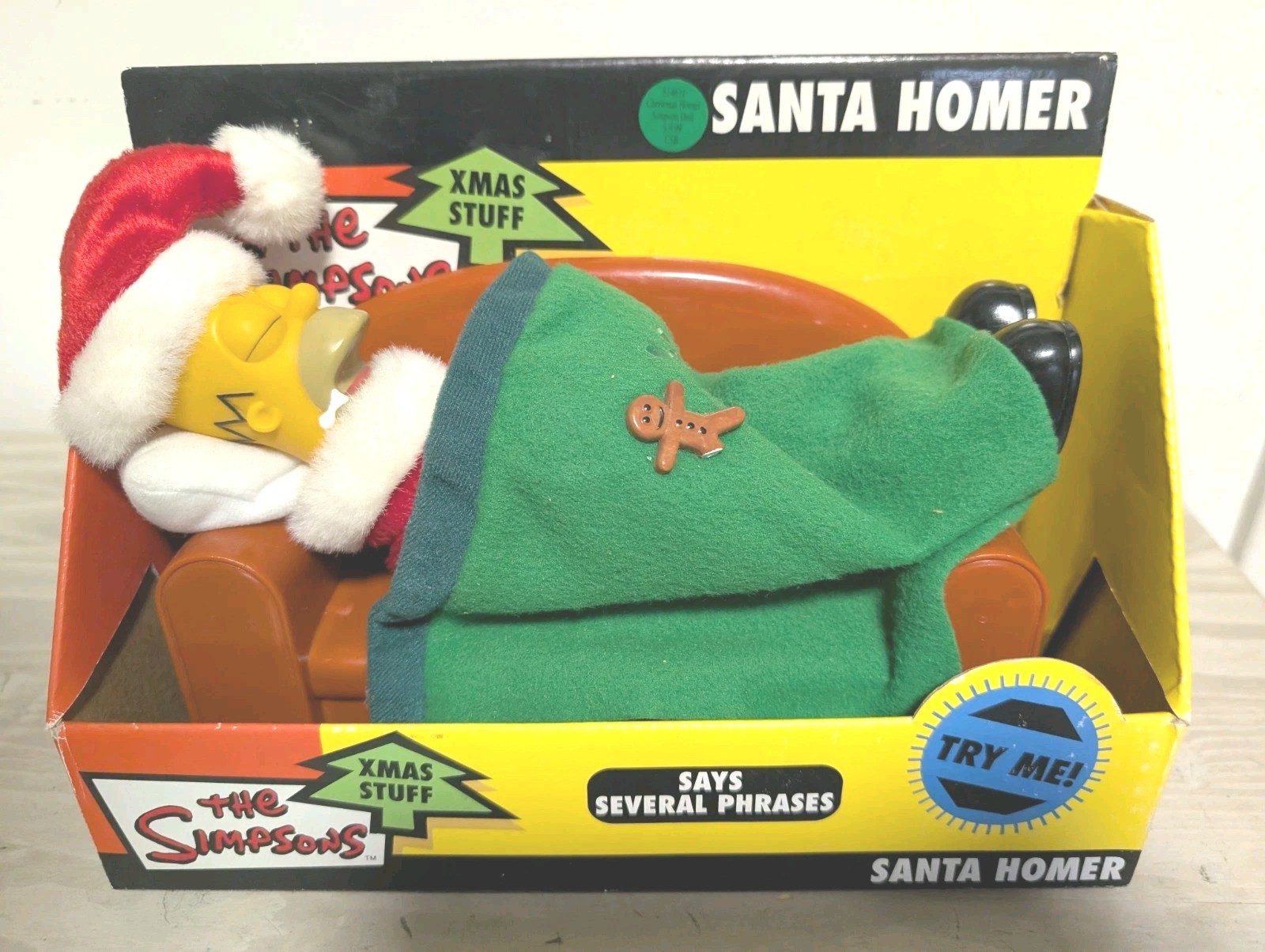 Vintage Sleeping Santa Homer Simpson