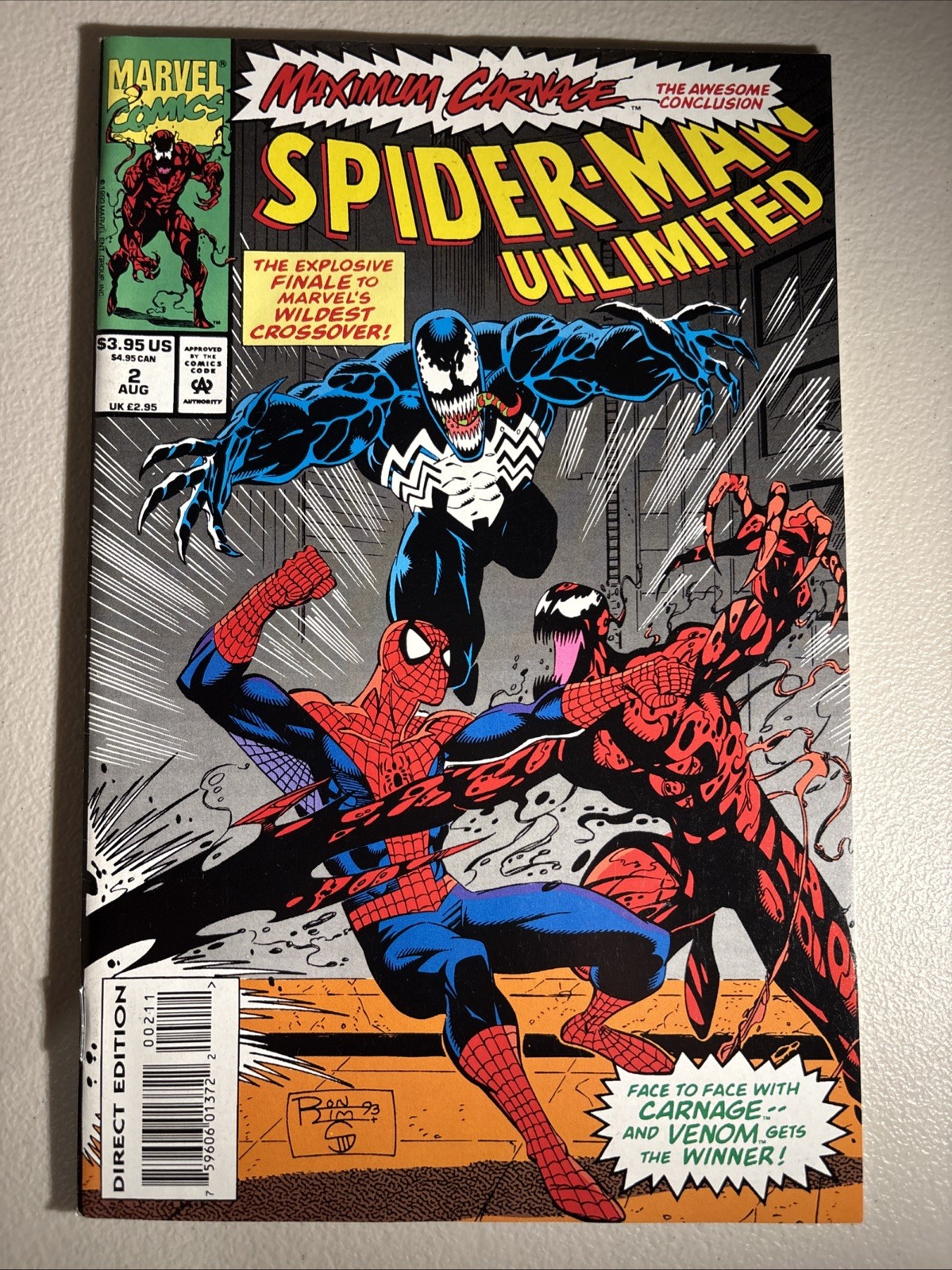 Spider-Man Unlimited #2 (1993) Maximum Carnage Conclusion - Venom Carnage NM