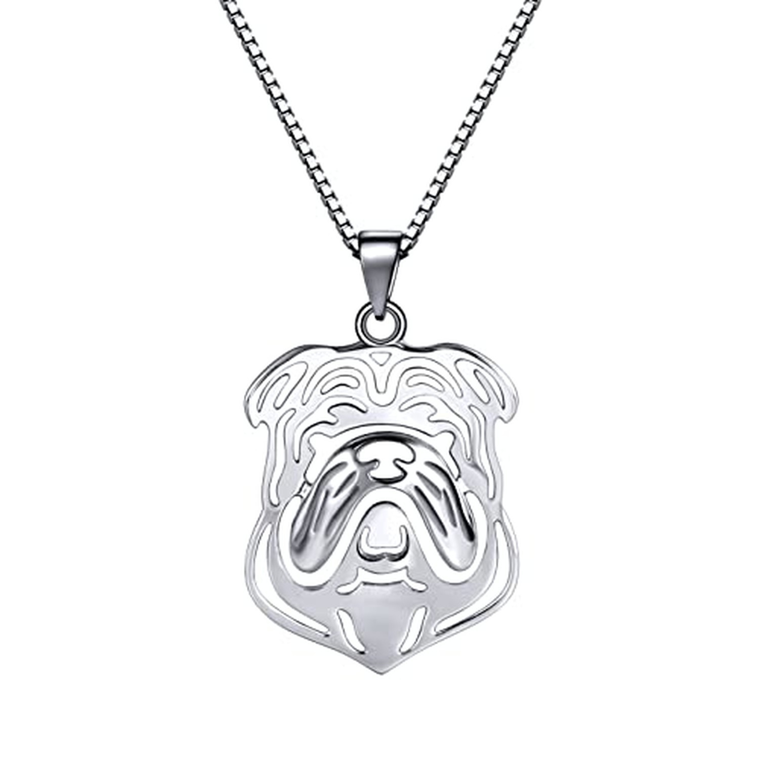 Bulldog Pet Jewelry, Sterling Silver for Men or Women by Ginger Lyne Necklace