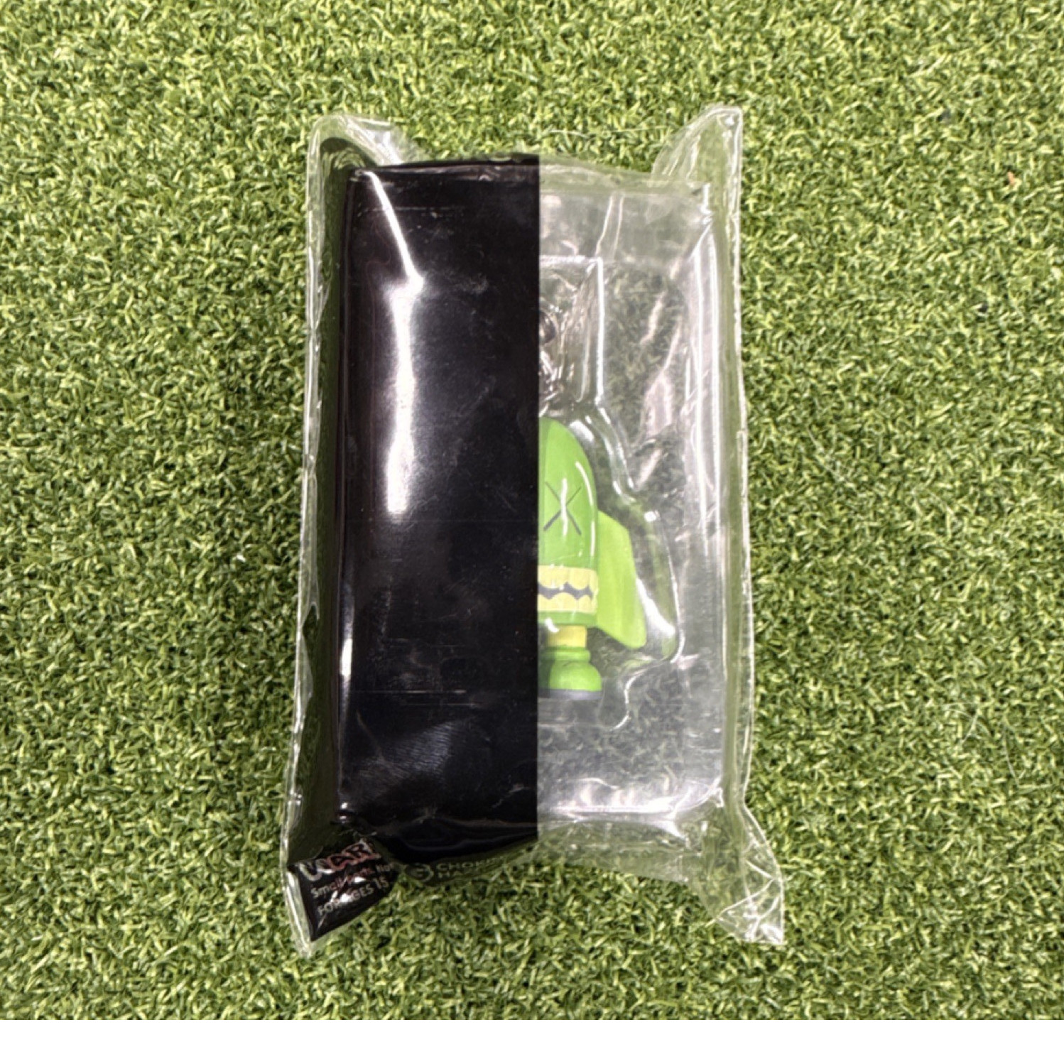 OriginalFake Kaws Mini Green Hard Plastic Art Toy in Original Unopened Packaging