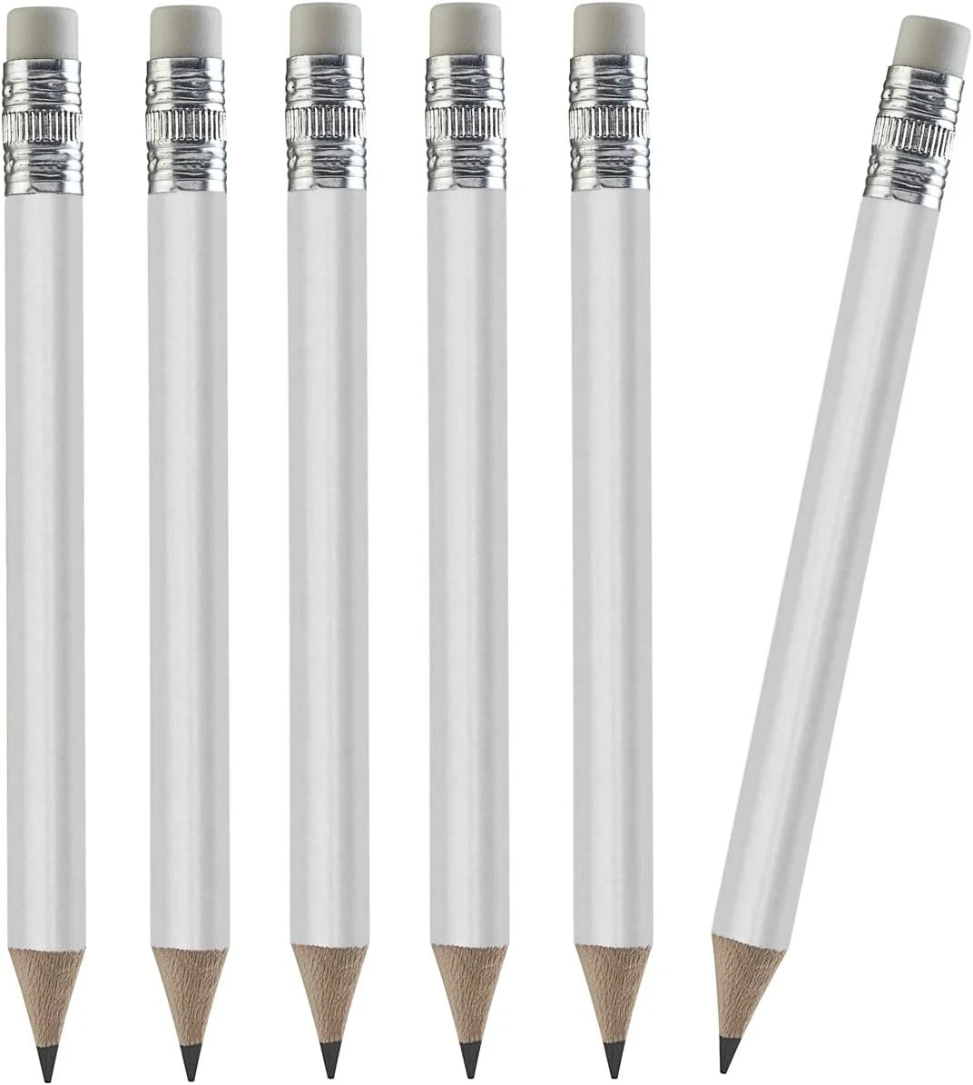 100Pcs Golf Pencils, 4 Inch Mini Half Pencils with Eraser Sharpened Wood Mini ro