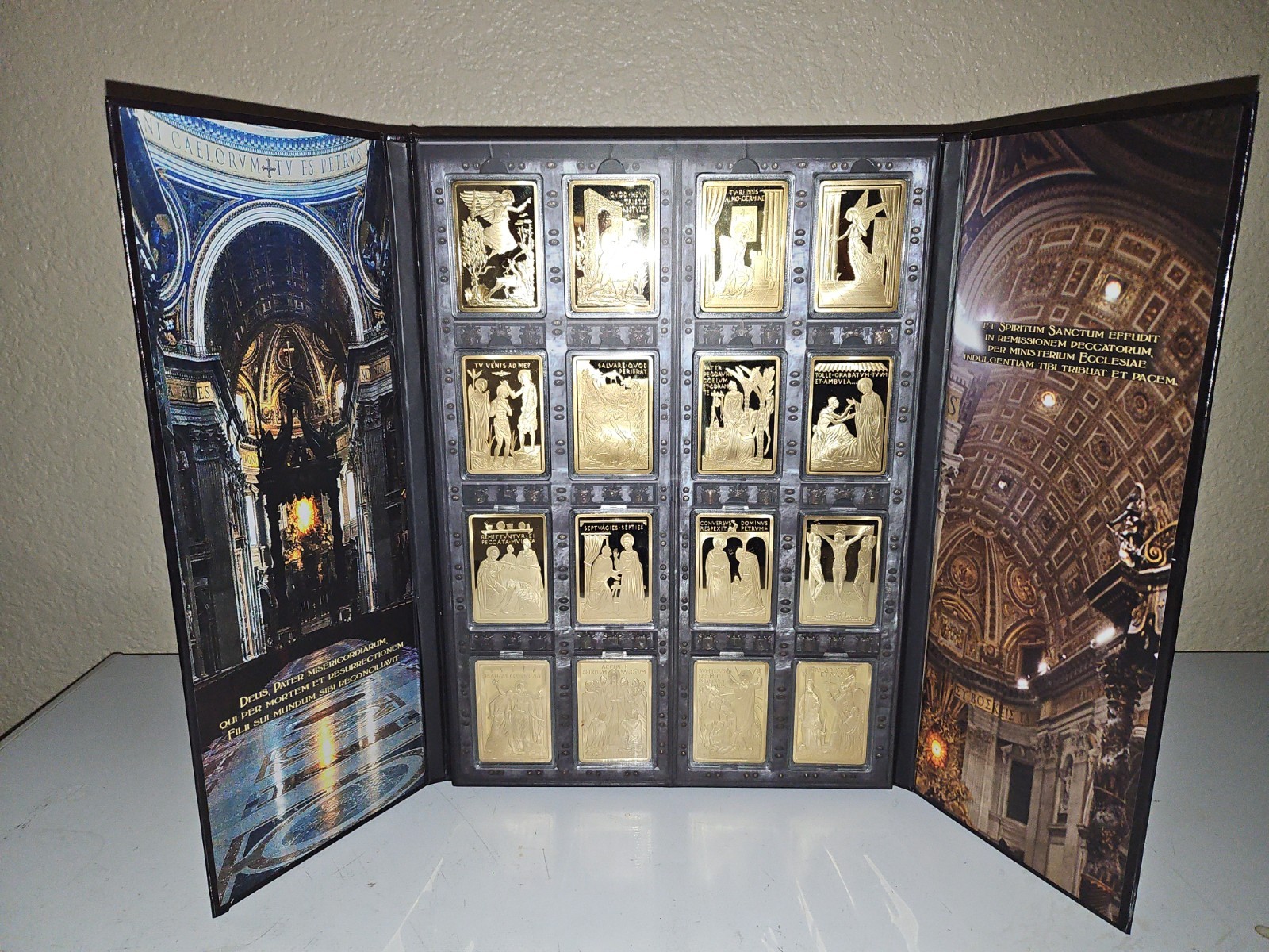 The Holy Door Complete Set 24K Layered Gold Vatican St Peters Basilica 