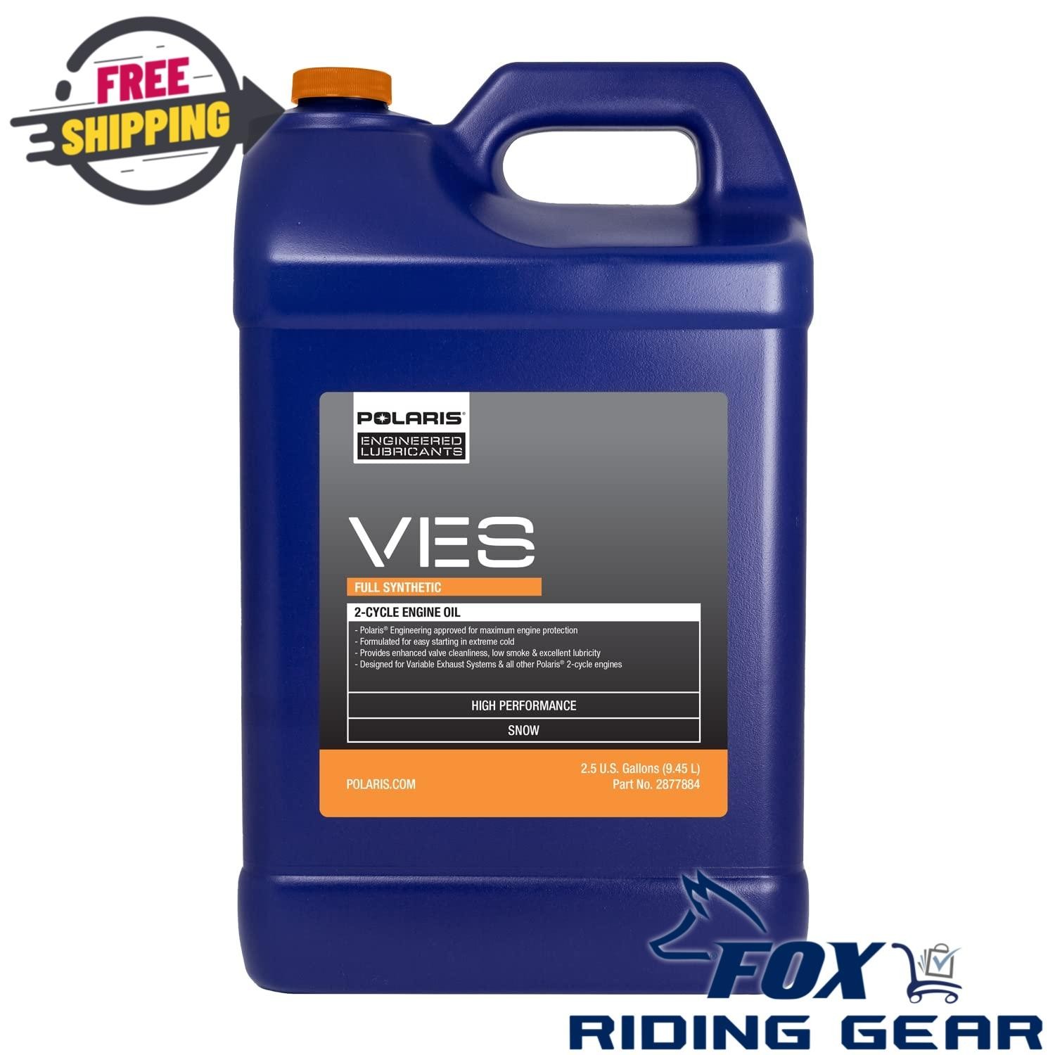 Polaris OEM VES Full Synthetic 2-Cycle Snowmobile Oil 2.5 Gal 2877884