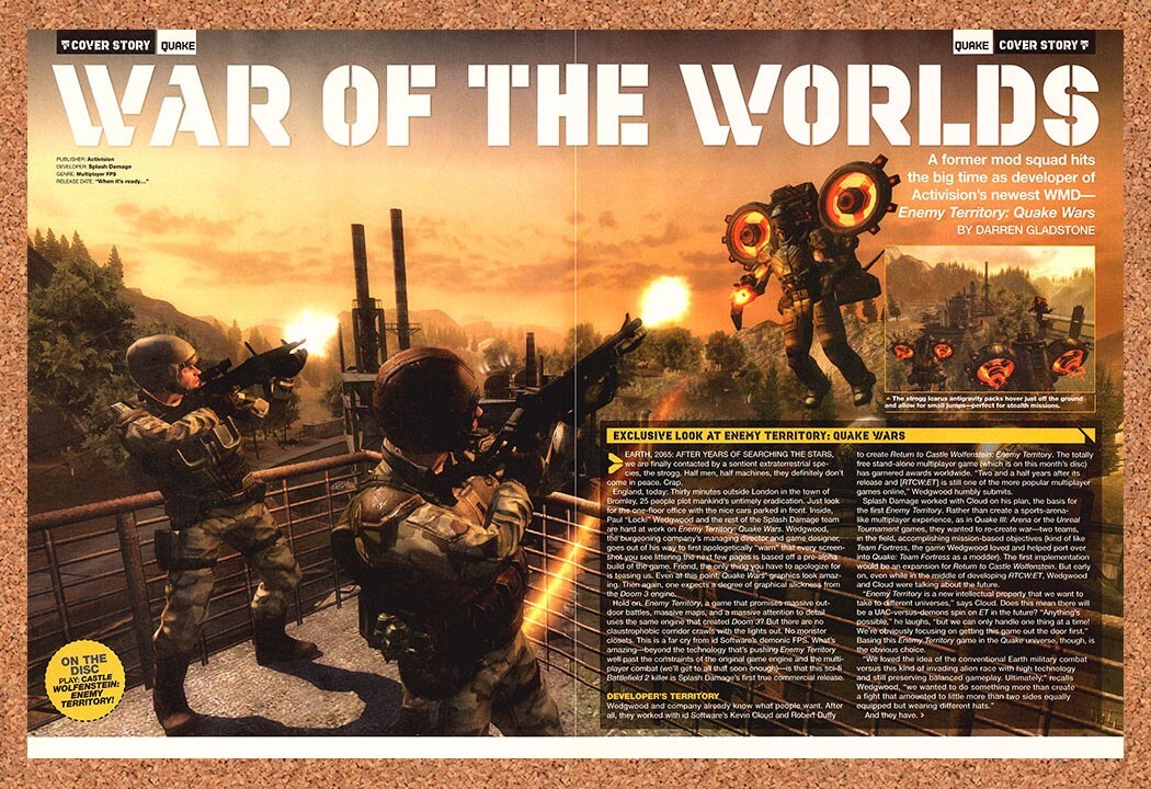 Enemy Territory Quake Wars PC Original 2005 Vintage Ad - Video Game Art Promo