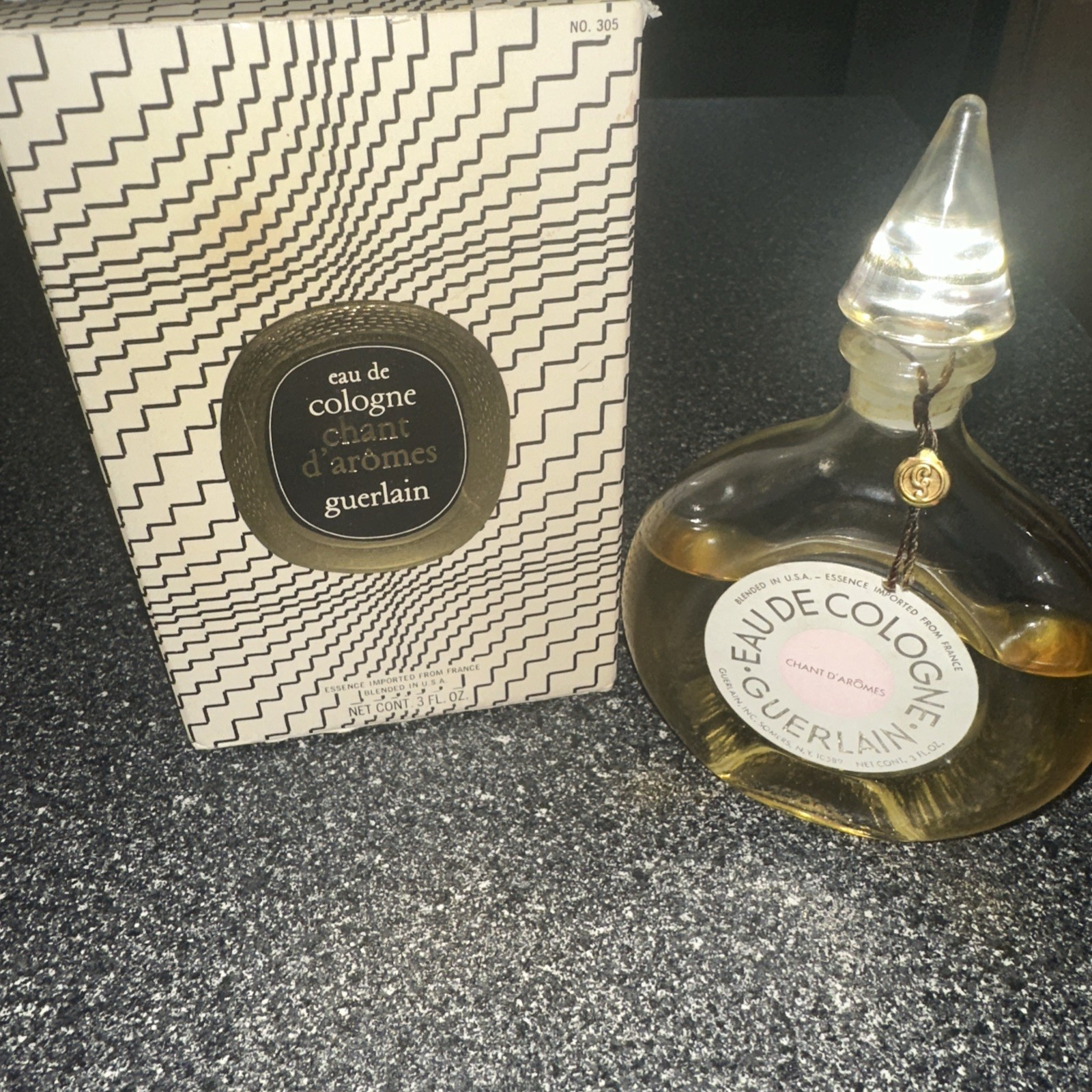 Antique Vintage Eau De Cologne Chant D’aromes Guerlain Import France Sealed 3 Oz