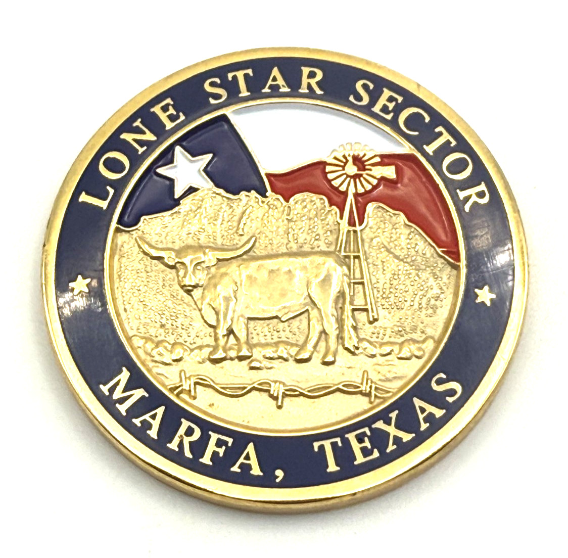 G74 US Border Patrol Lone Star Sector Marfa Texas Police Challenge Coin