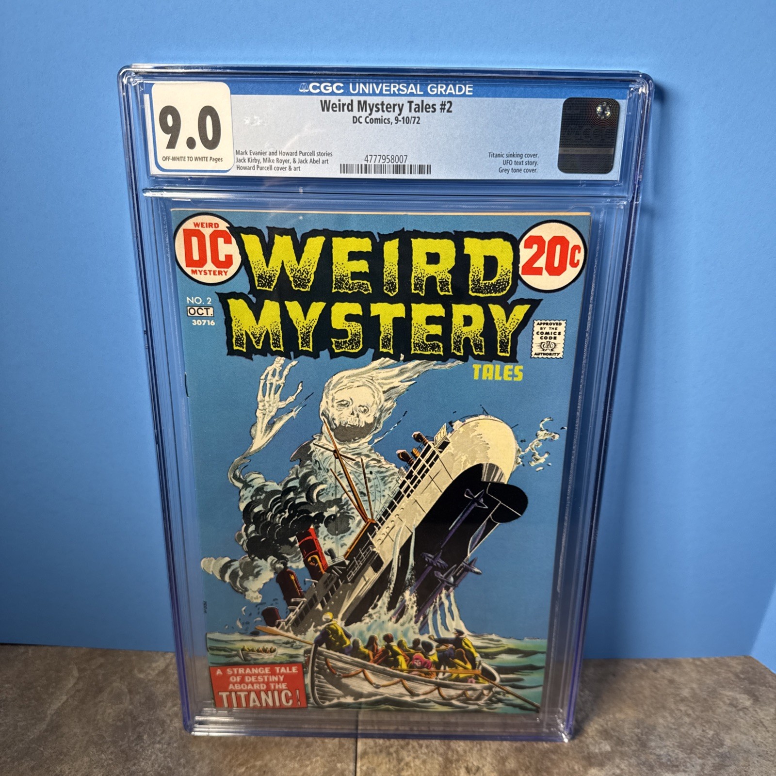 Weird Mystery Tales #2 1972 CGC 9.0 Titanic Gray Tone Cover