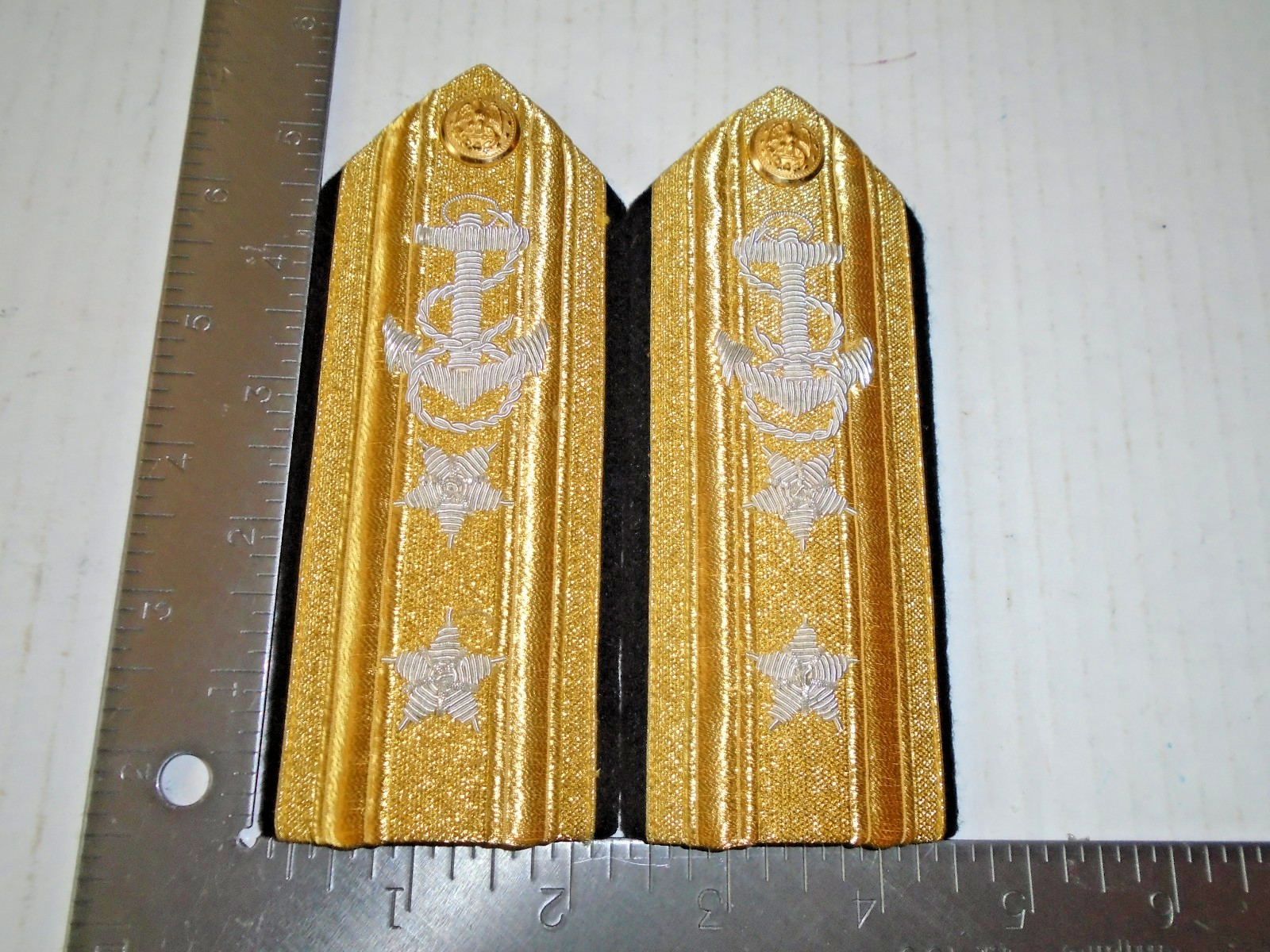 Vintage Vanguard US Navy USN 2-Star Line Rear Admiral Shoulder Boards