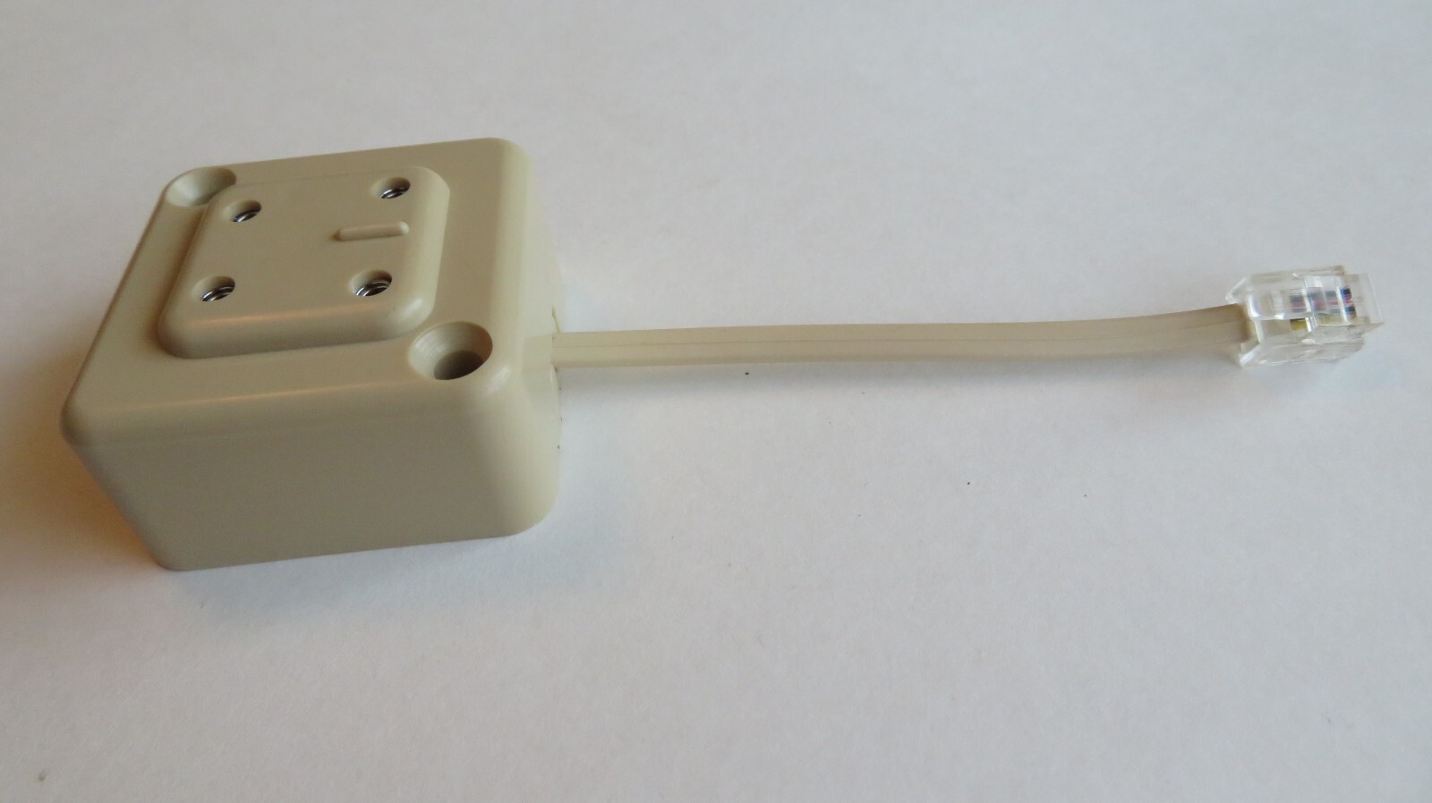 Antique telephone 4 prong plug to modular adapter.  Vintage telephone cord
