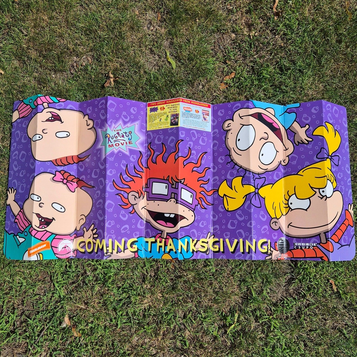 Vintage 1998 Rugrats Movie Windshield Sun Shade National Amusements Promo New