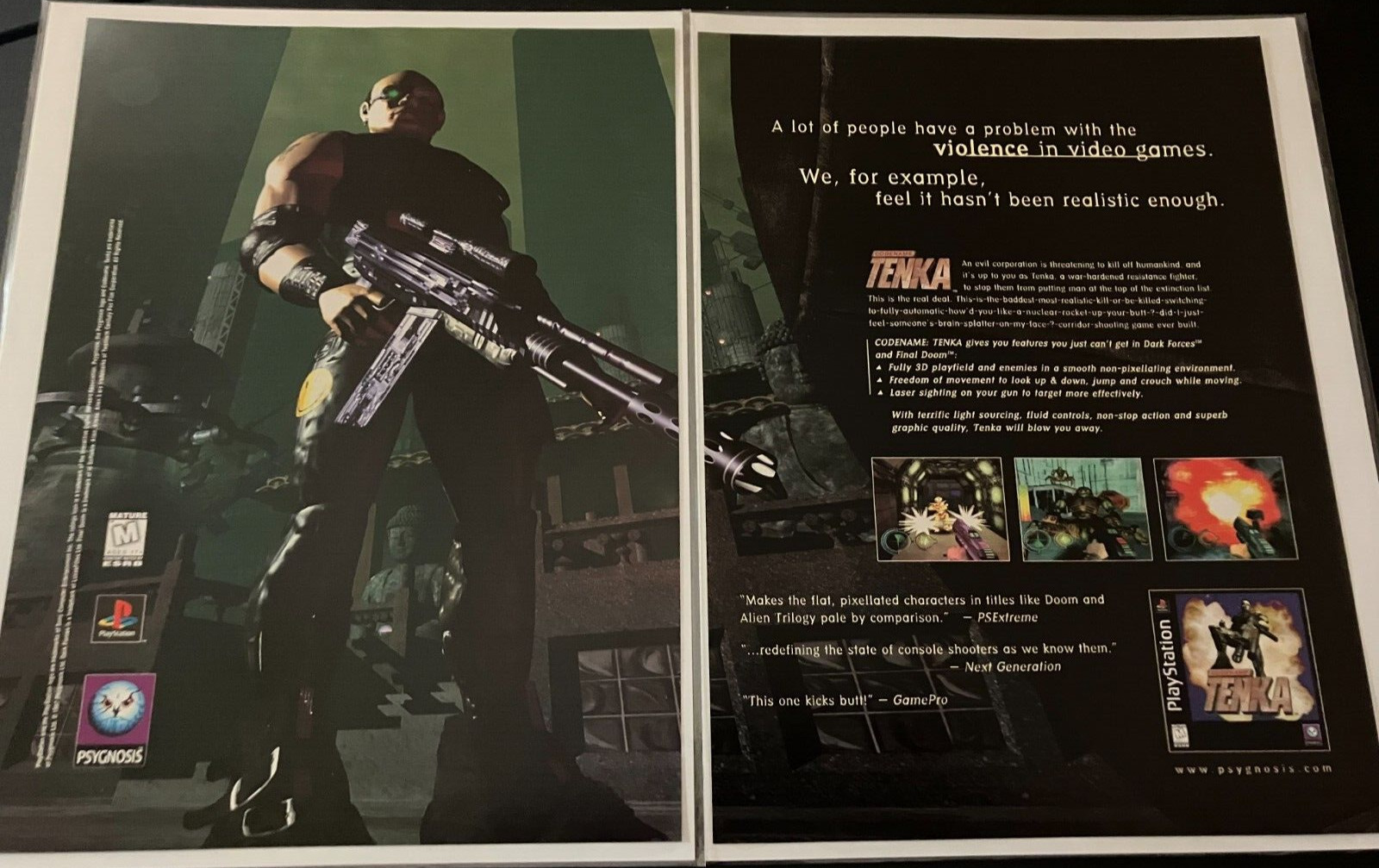 Codename: Tenka by Psygnosis - Vintage Gaming Print Ad / Poster / Wall Art MINT