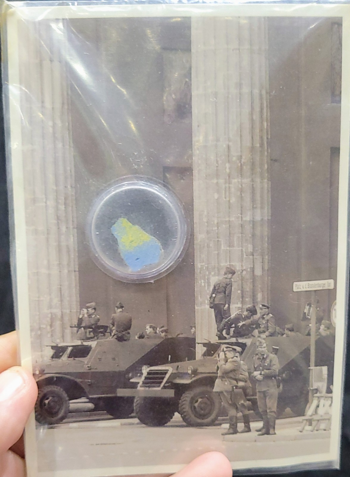 Germany Original Piece of The Berlin Wall in Photo Postcard Berlin RPPC #2