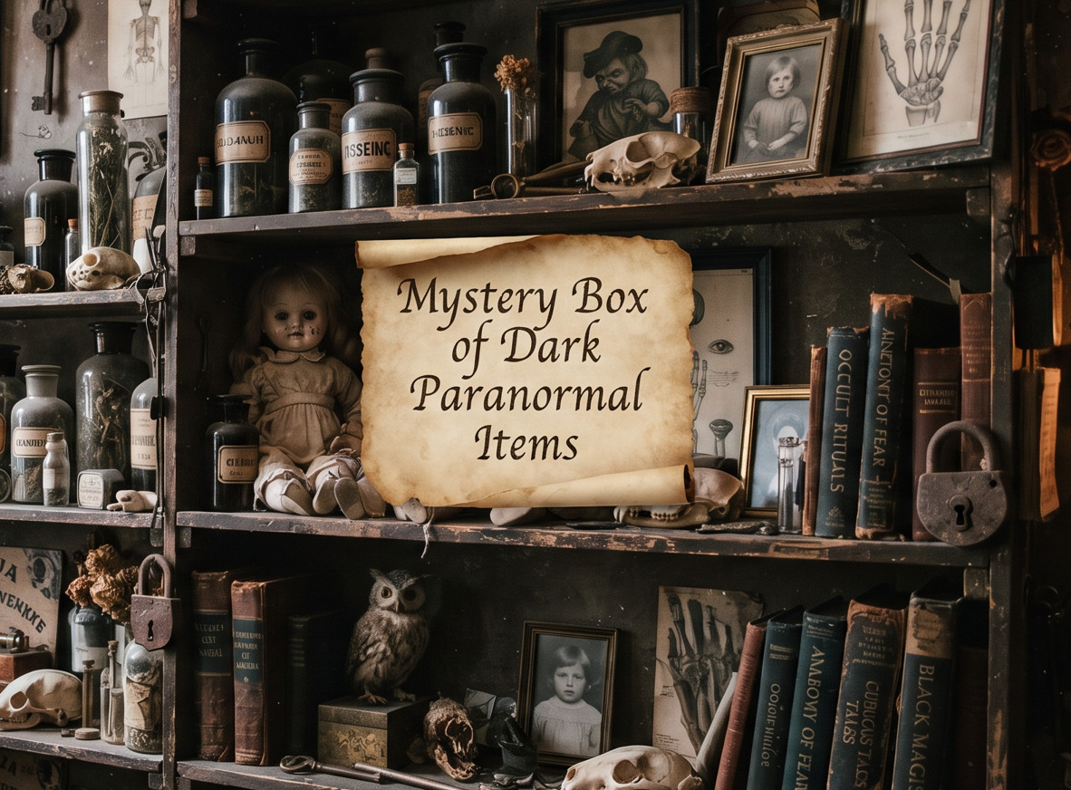 Haunted Creepy Items Estate Liquidation MYSTERY BOX Doll Skull Art Curio Antique
