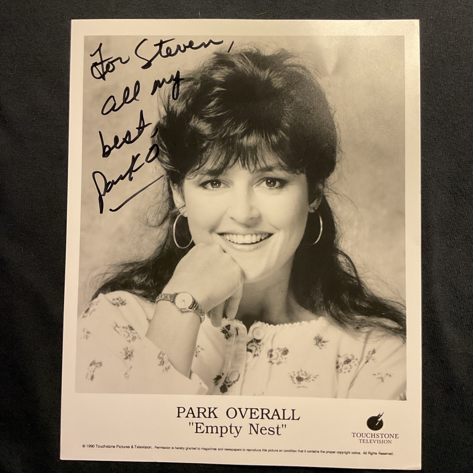 Park Overall Empty Nest VTG Autograph Signed B&W Photograph Inscr To Steven