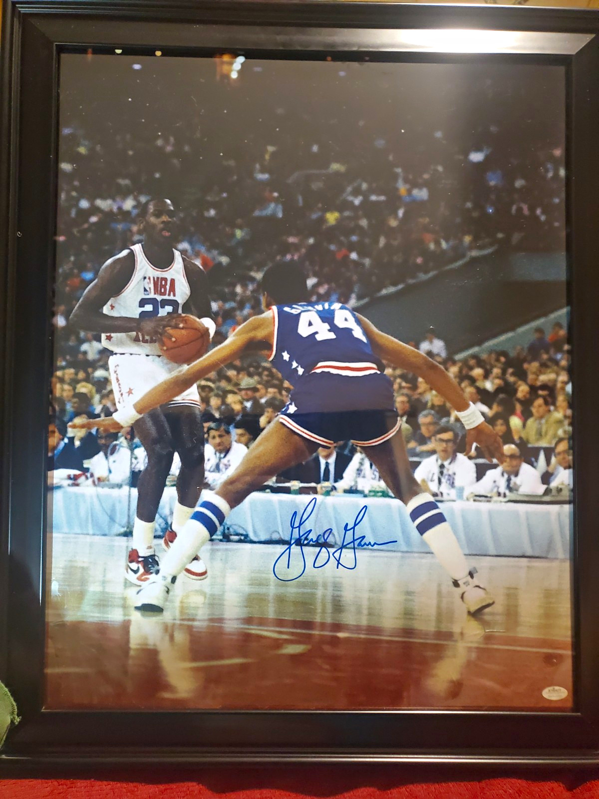 Michael Jordan,George Gervin Autographed 16x20 Photo Schwartz Sports Memorabilia