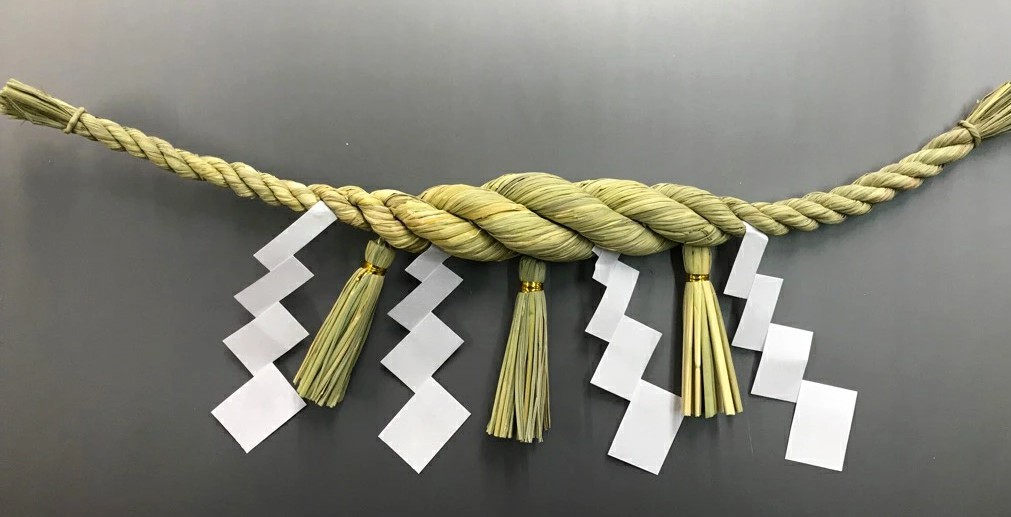 Shimenawa Sacred Rope for Sanja Shinto Alter Sedge Straw Art 60cm Made of Japan