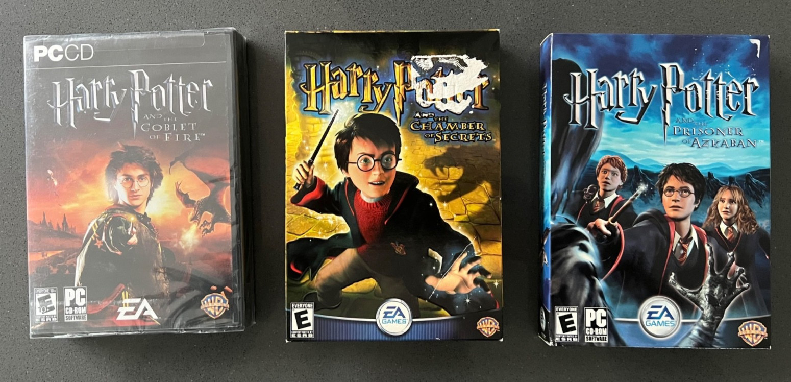 HARRY POTTER PC GAMES (2002/2004/2005) - SEALED  RARE LOT OF 3