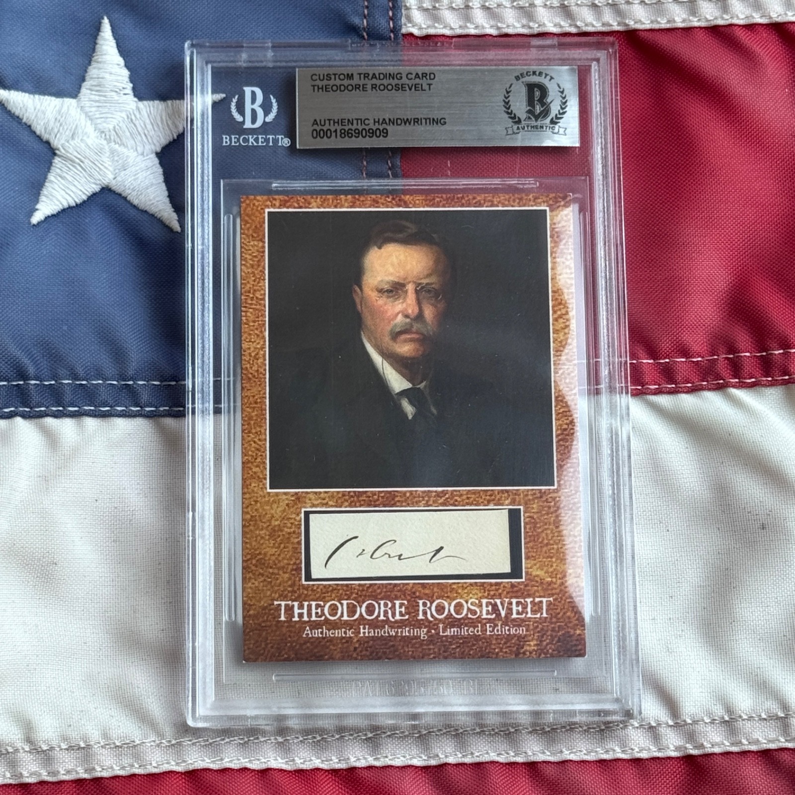 Theodore Roosevelt Handwritten Word Cut from Autograph Letter Signed Beckett BAS