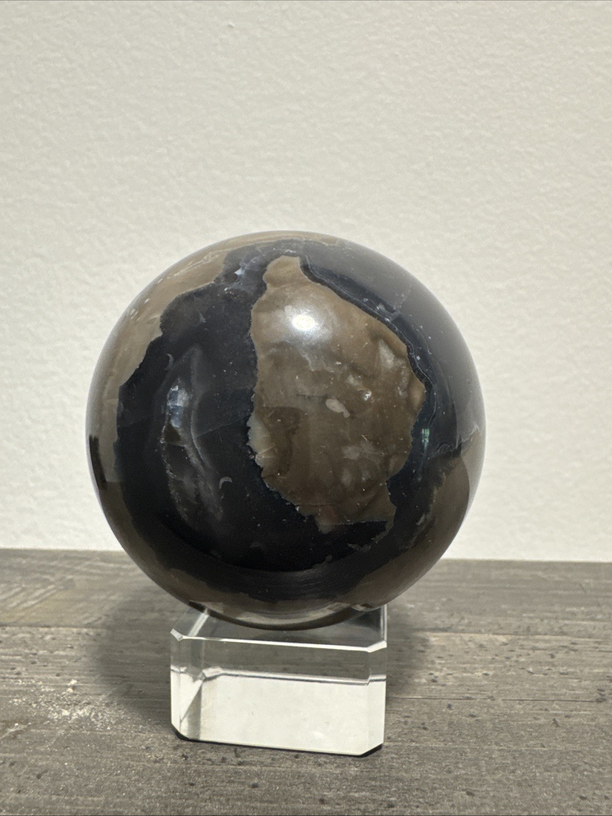 Volcano Agate Crystal Sphere 360 Grams 65 mm UV Reactive