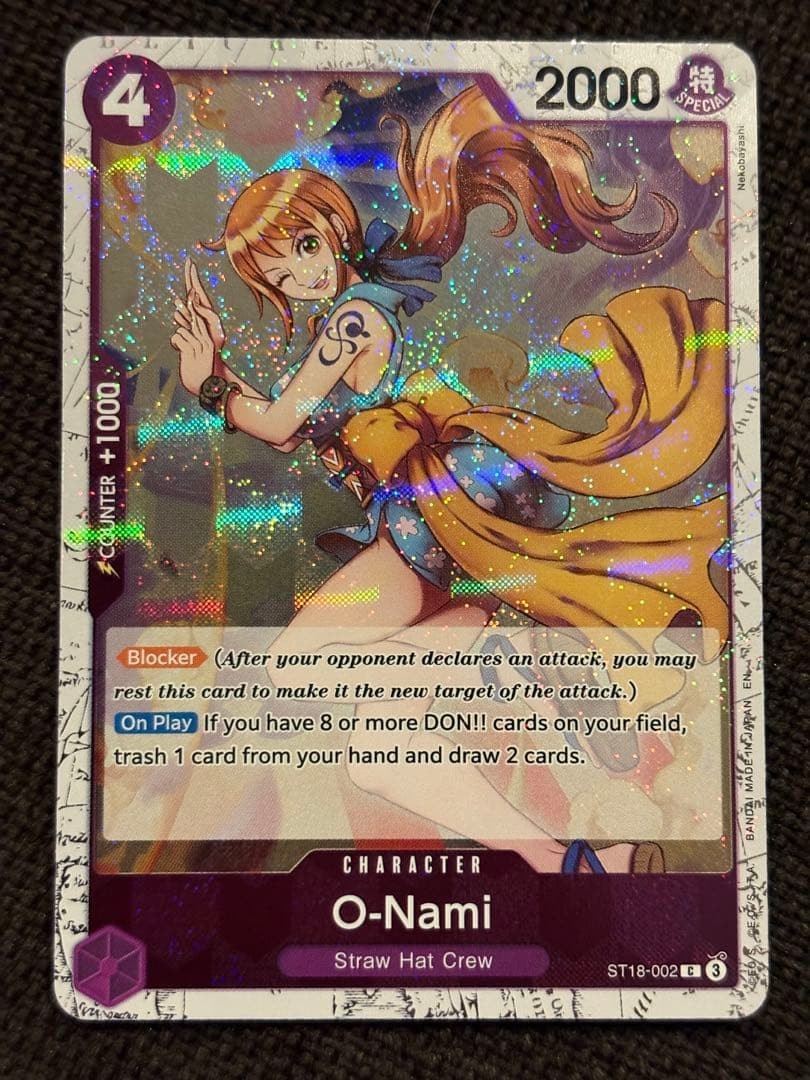 Bandai One Piece Card O Nami ST18 002 holo English Edition Trading Card