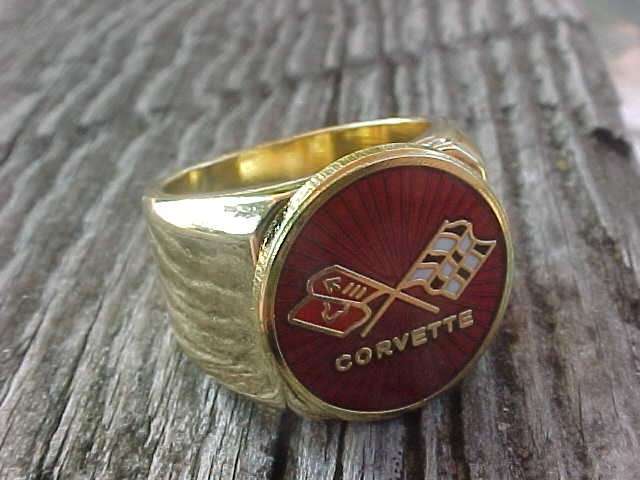 1963-1967 CHEVROLET CORVETTE STINGRAY GOLD CHROME RING #8 NOS HI-QUALITY UNIQUE