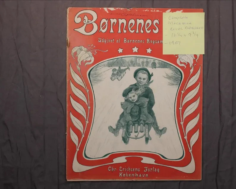 1907 Børnenes Jul Danish Christmas Annual Vintage Illustrated Book
