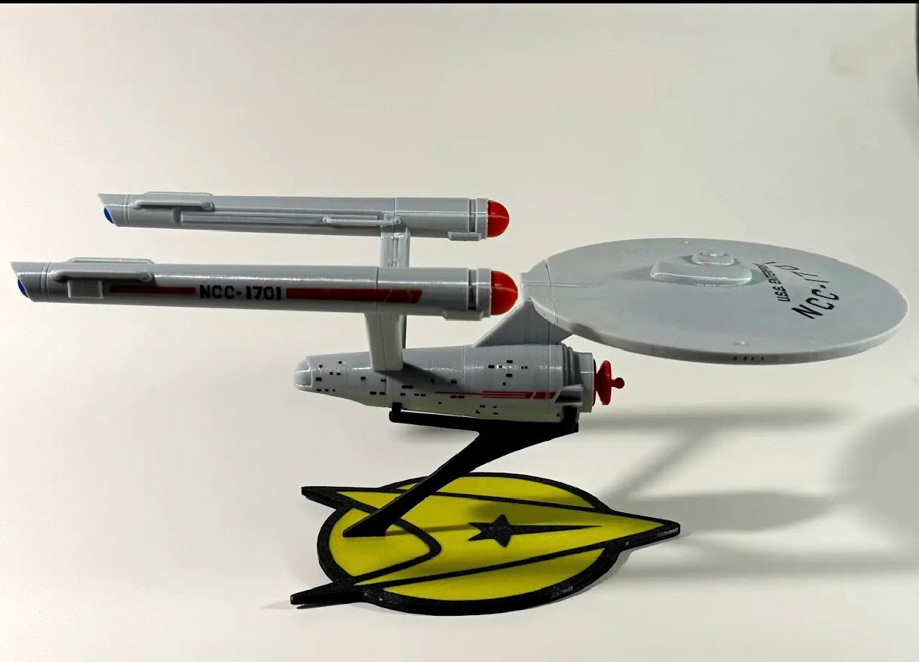 Star Trek TOS USS Enterprise NCC-1701 Ship Model Custom 3D Printed Replica Stand