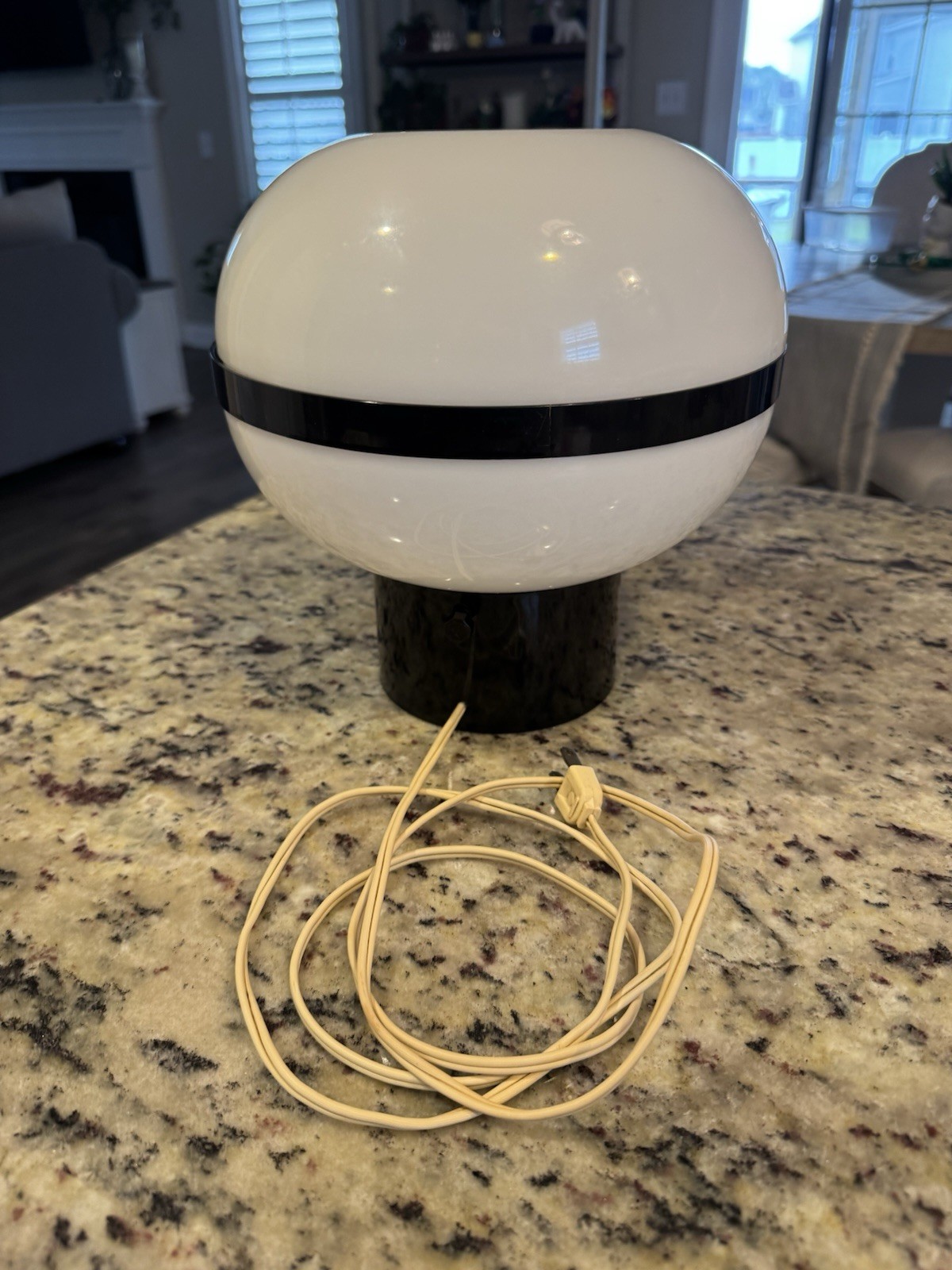 Vintage CN Burman Co Atomic Space Age Plastic Mushroom Light Lamp MCM - Flaw