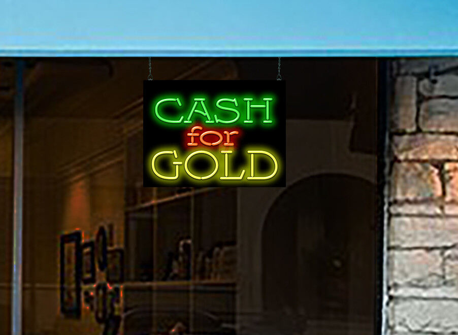 Cash For Gold Neon Sign - Large 24\