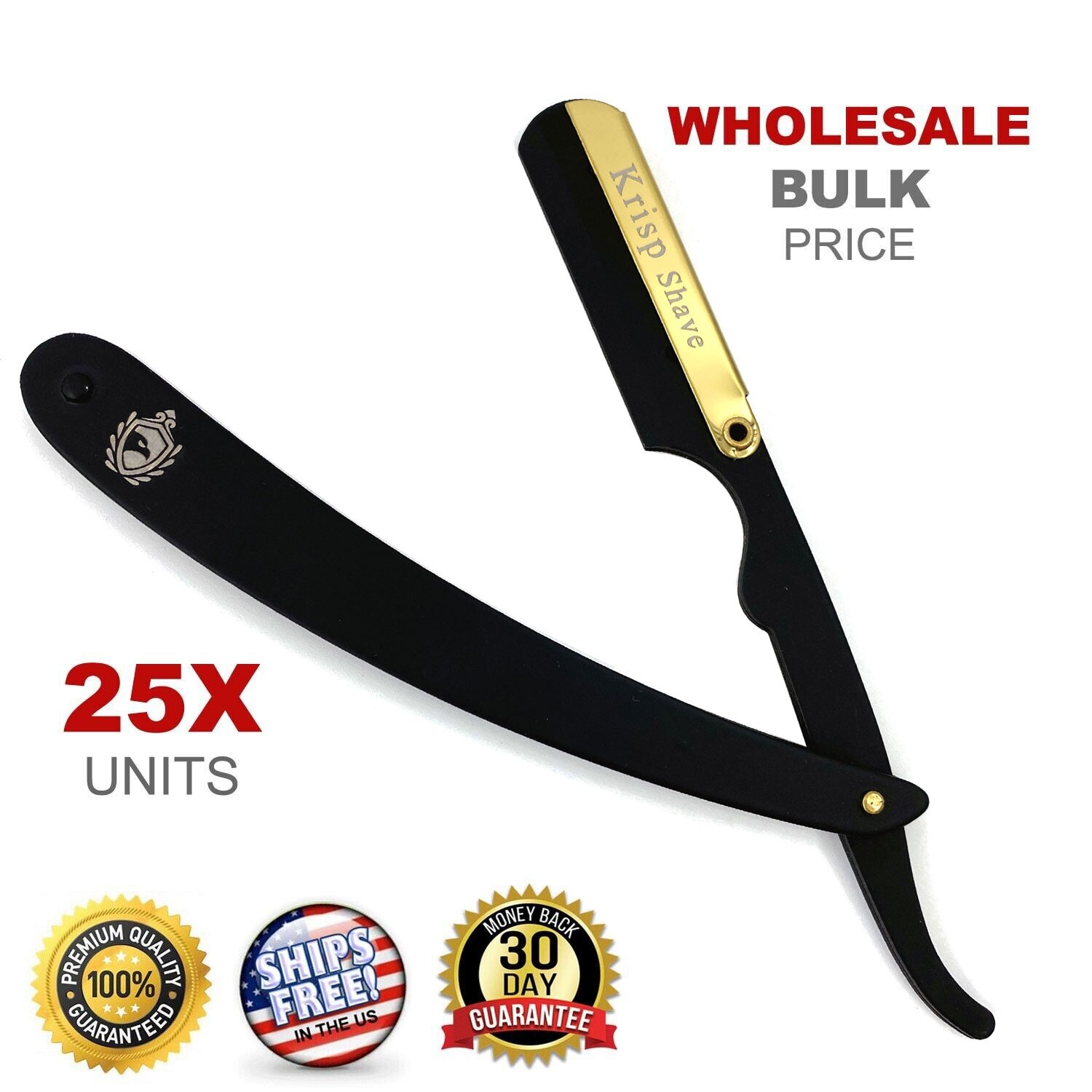 Wholesale Bulk 25 Pc Beard Cut Throat Straight Edge Barber Salon Shaving Razor