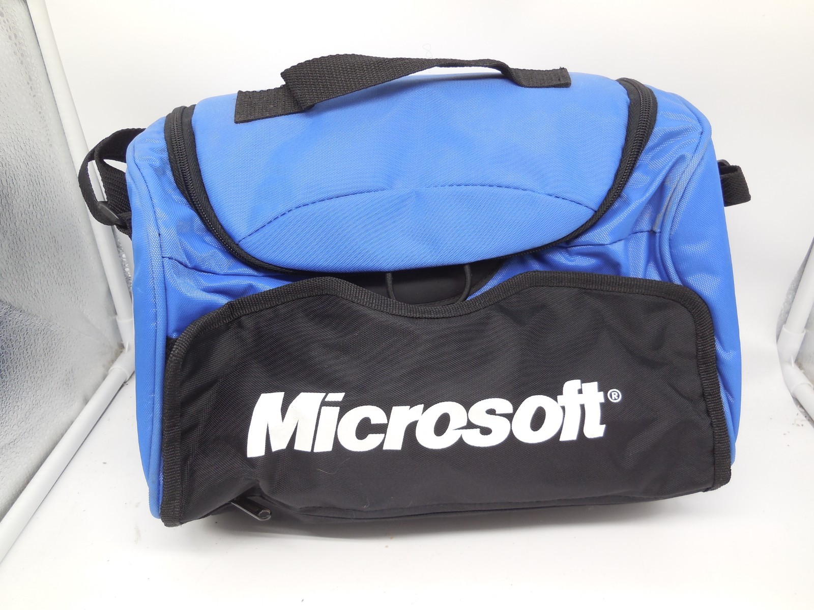 EA6 Vintage Microsoft Lunch Bag / Carrying Case Cold Carry Blue & Black