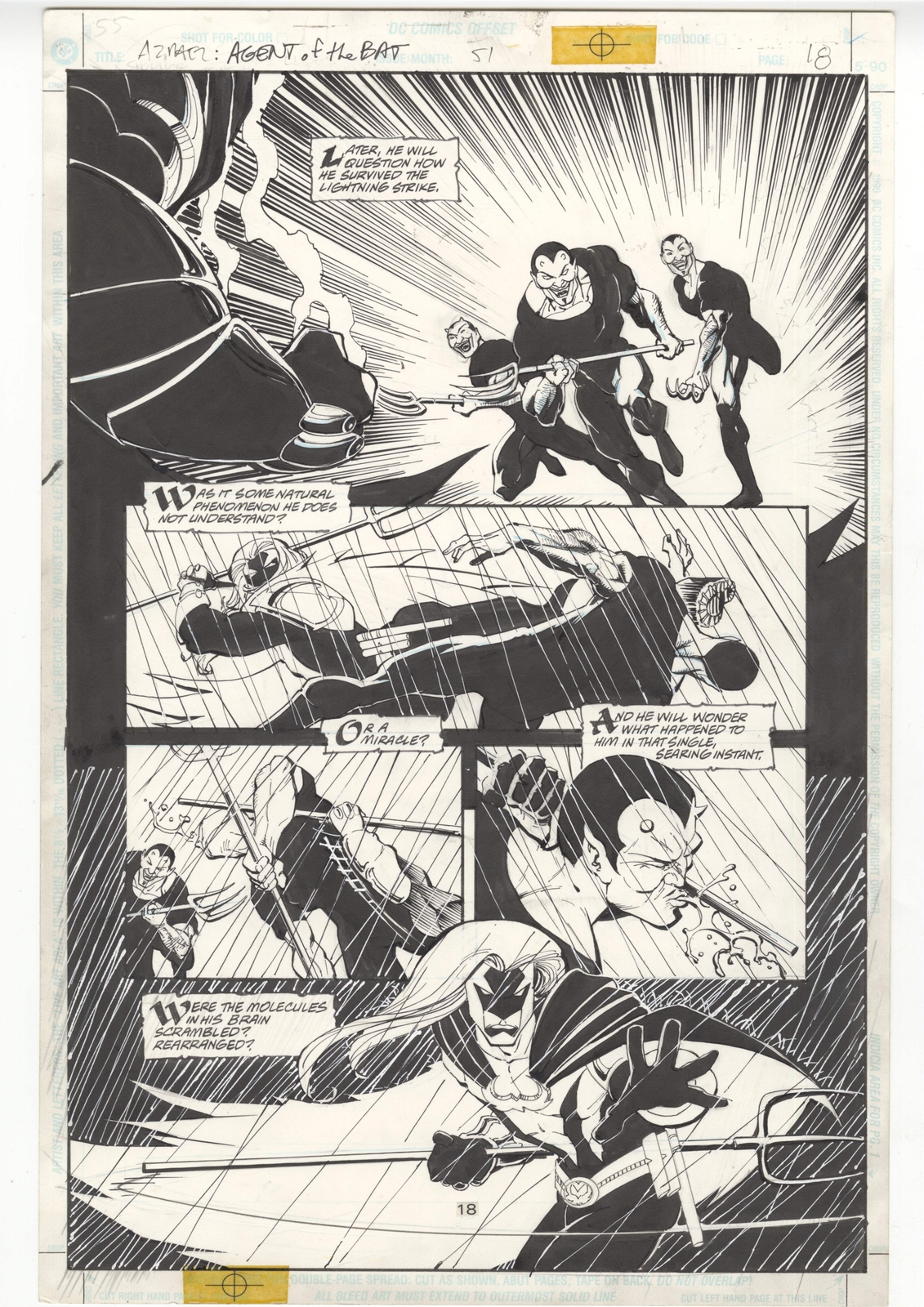 Azrael: Agent of the Bat #51 Pg 18 Original Comic Art by Rich Buckler