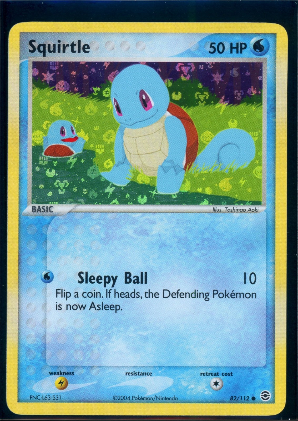 Pokemon EX FIRERED&LEAFGREEN - #82/112 Squirtle - Reverse Holo - ENG - HP