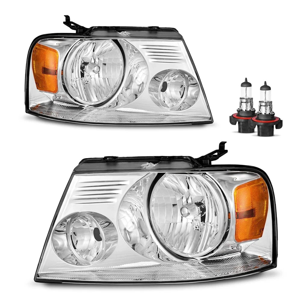 Ford F150 Headlamp Pair 2004-2008 Chrome