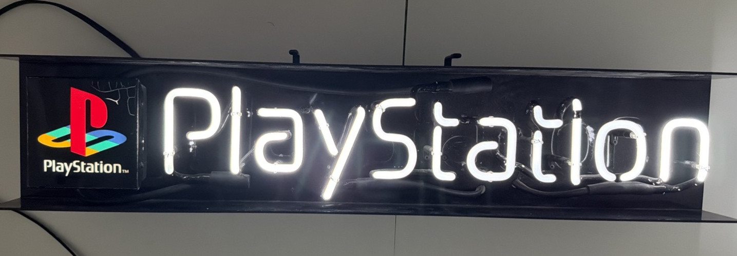 Vintage PlayStation Neon Sign Official Sony Retail Store Display 1998 PS1 Rare