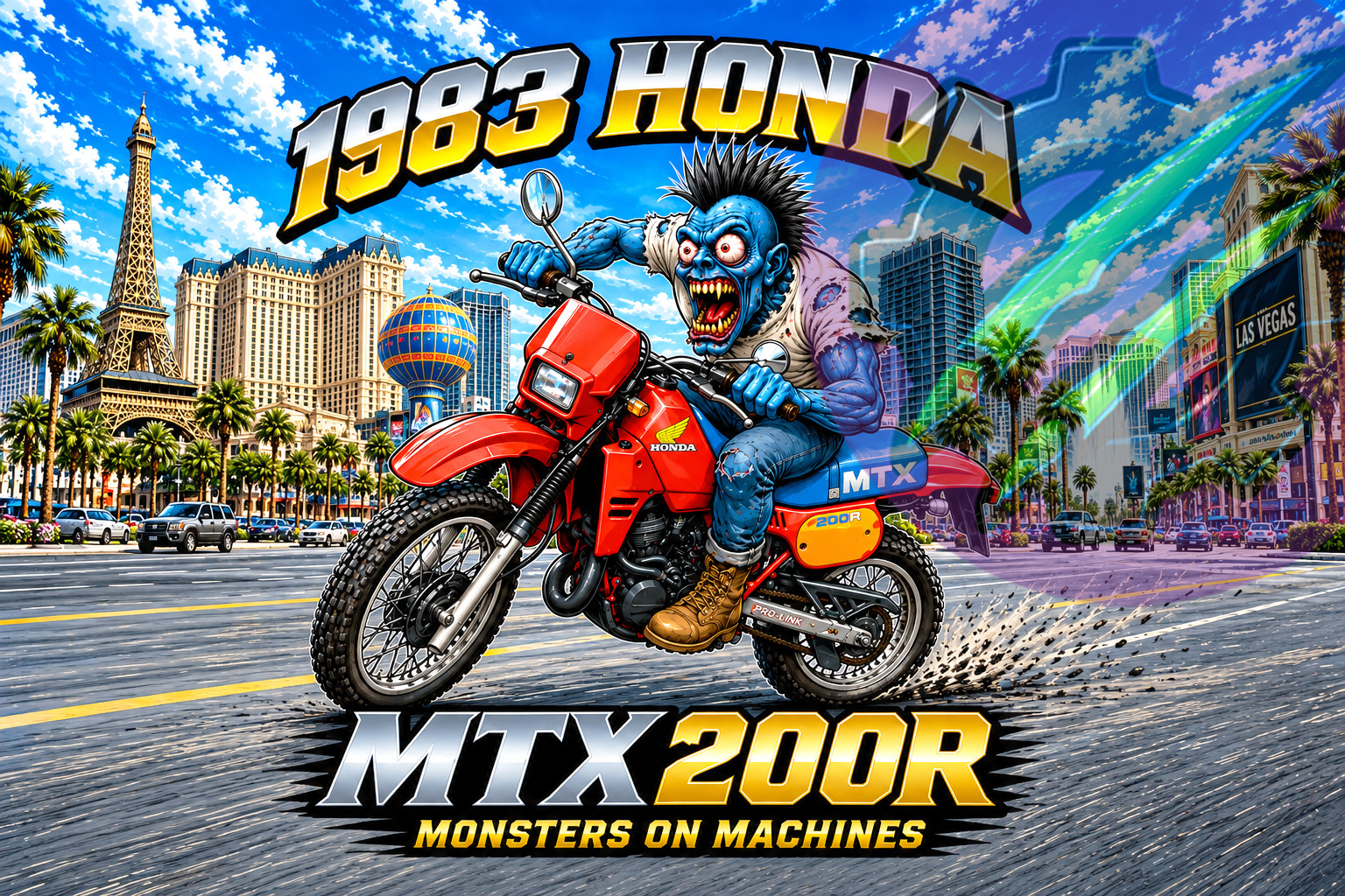 1983 Honda MTX200R Enduro Motorcycle 6x4 Glossy Photo Print Monster Art