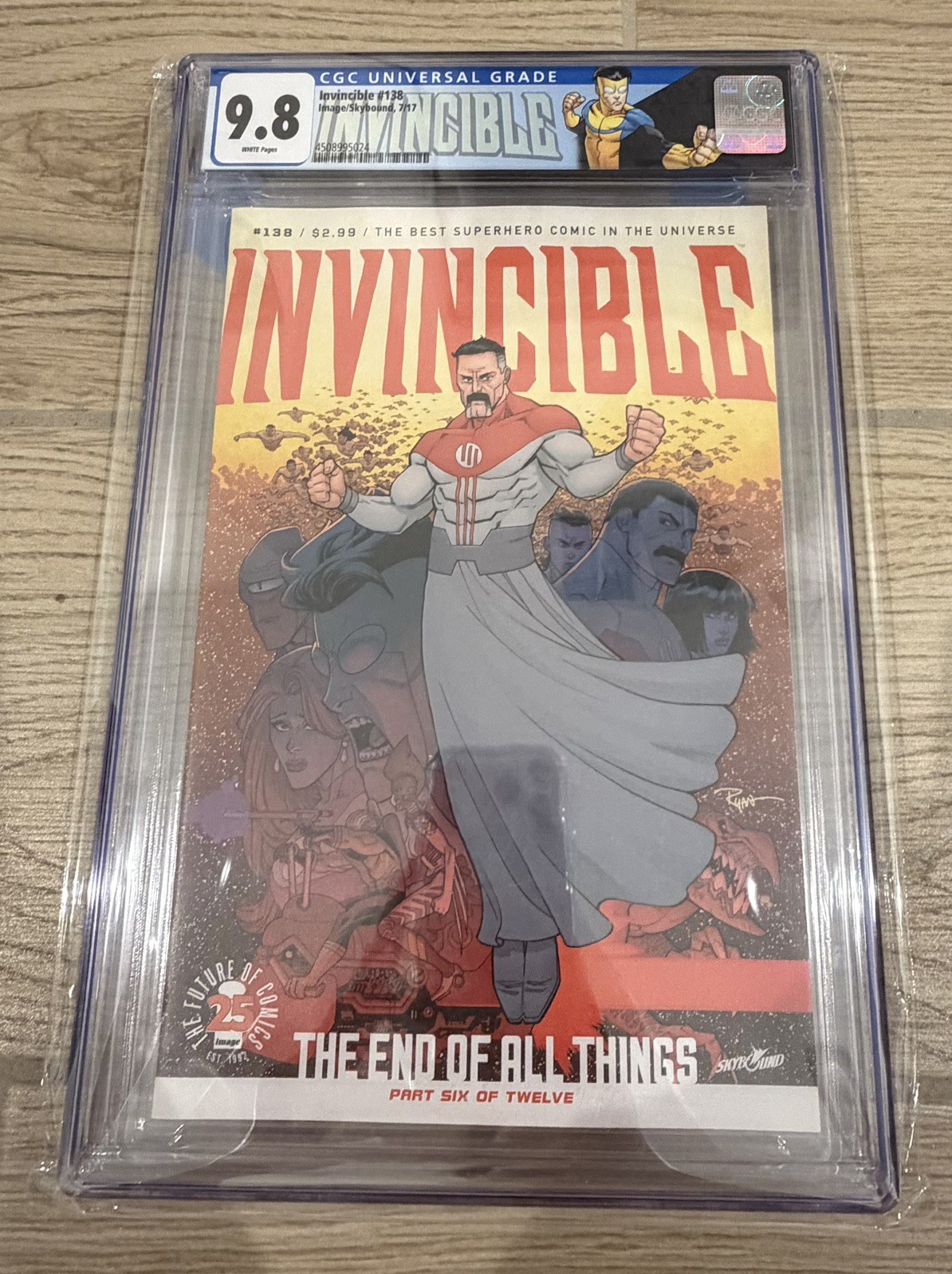 Invincible 138 2017 Custom Label Image Comics Skybound CGC 9.8 with Comic Shell