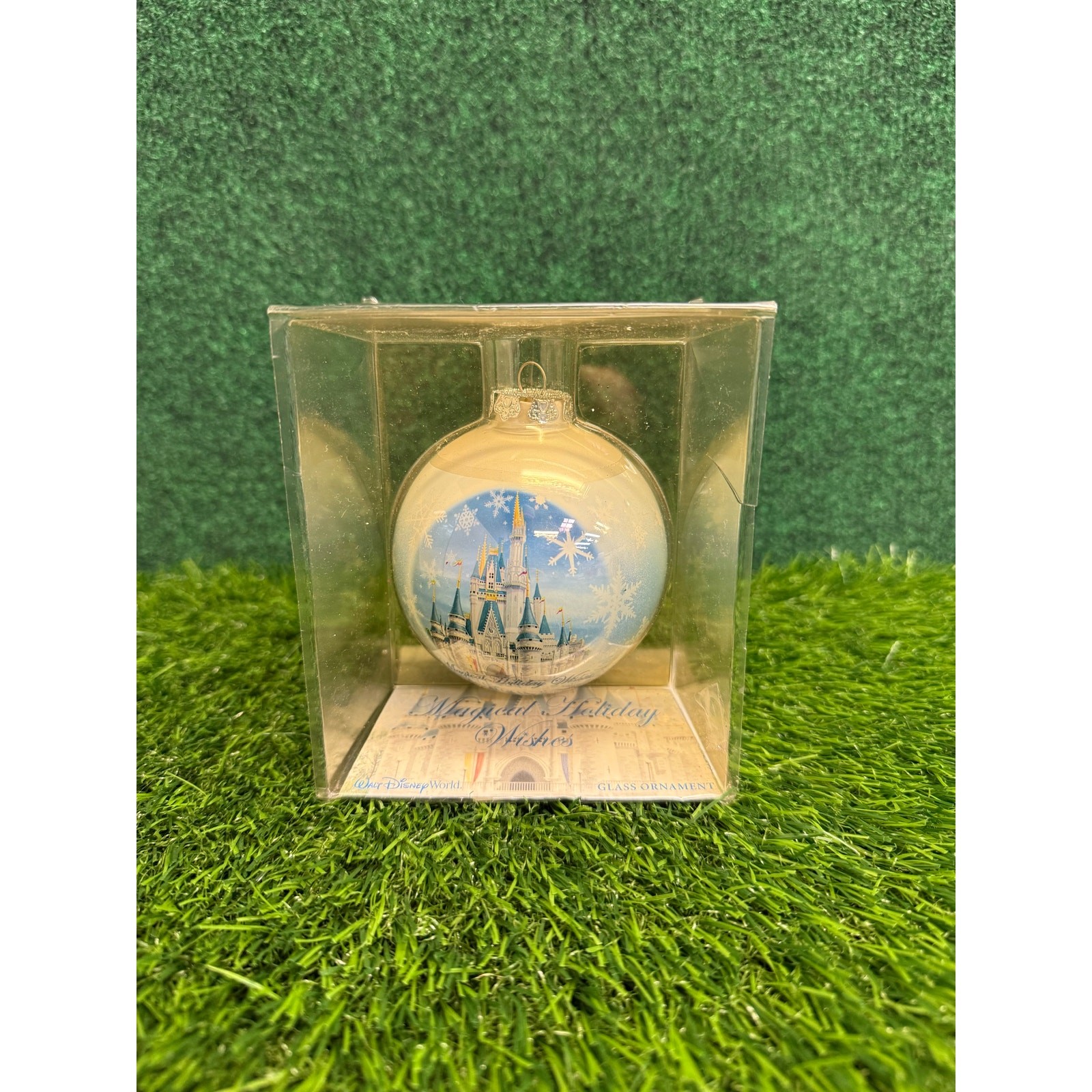VTG NIB Disney Cinderella\'s Castle Christmas Ornament 