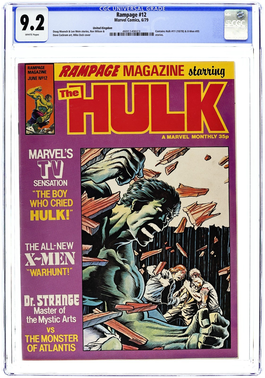 Rampage Monthly Magazine #12 Rampaging Hulk - 1979 - CGC 9.2 - Mike Zeck