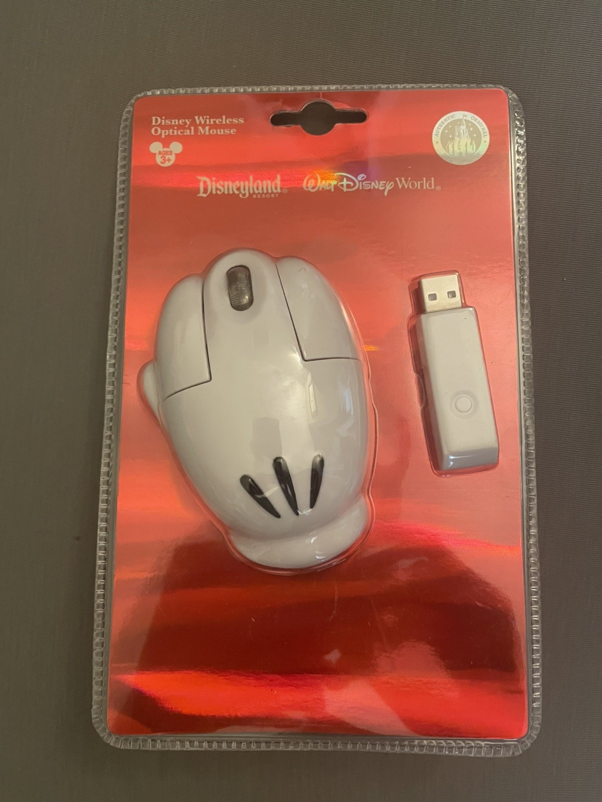 Vintage RARE Disney Wireless Computer Mouse Mickey Mouse Glove USB NEW OLD STOCK