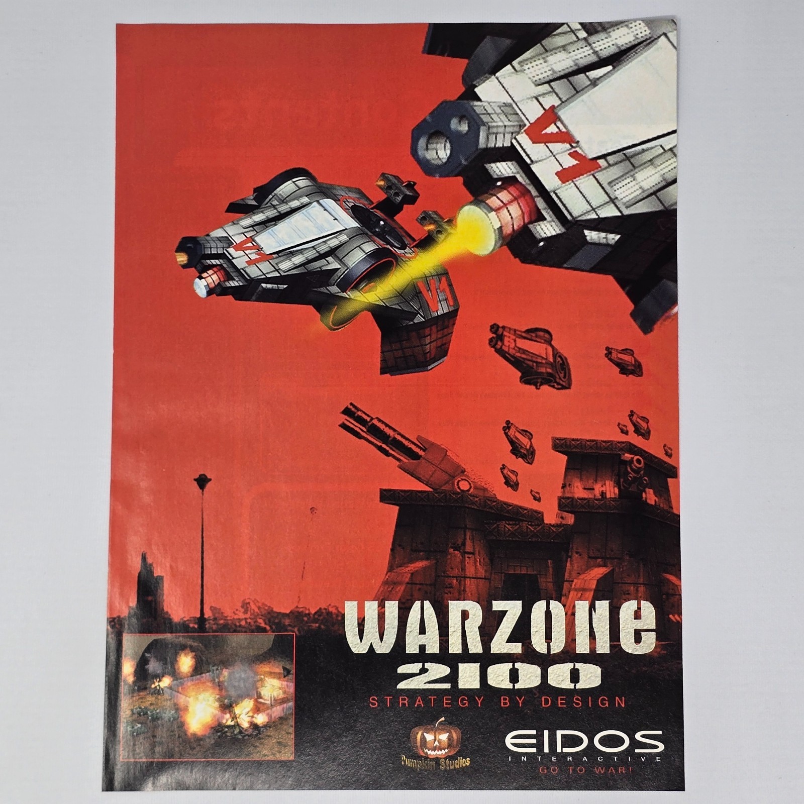 Warzone 2100 PlayStation PS1 PC Strategy Print Ad/Poster