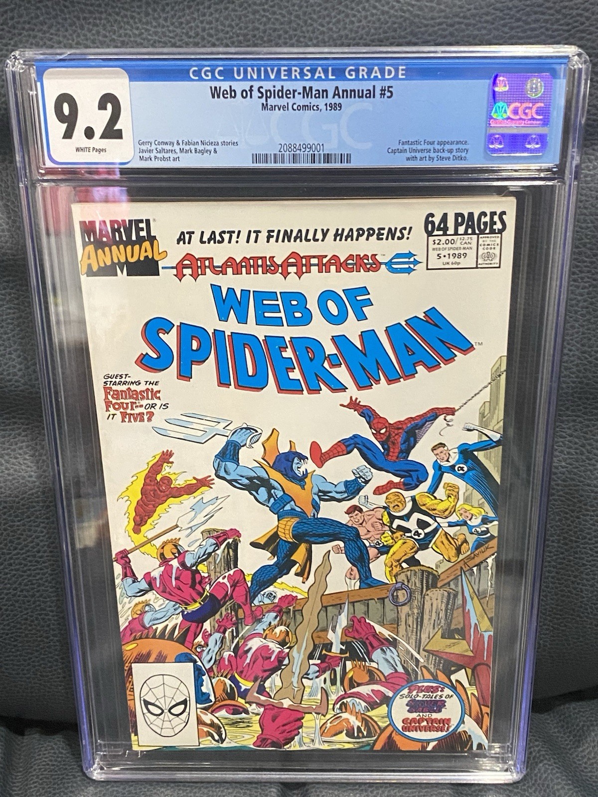 WEB OF SPIDER-MAN #5 CGC 9.2 ANNUAL FANTASTIC FOUR Marvel Comics