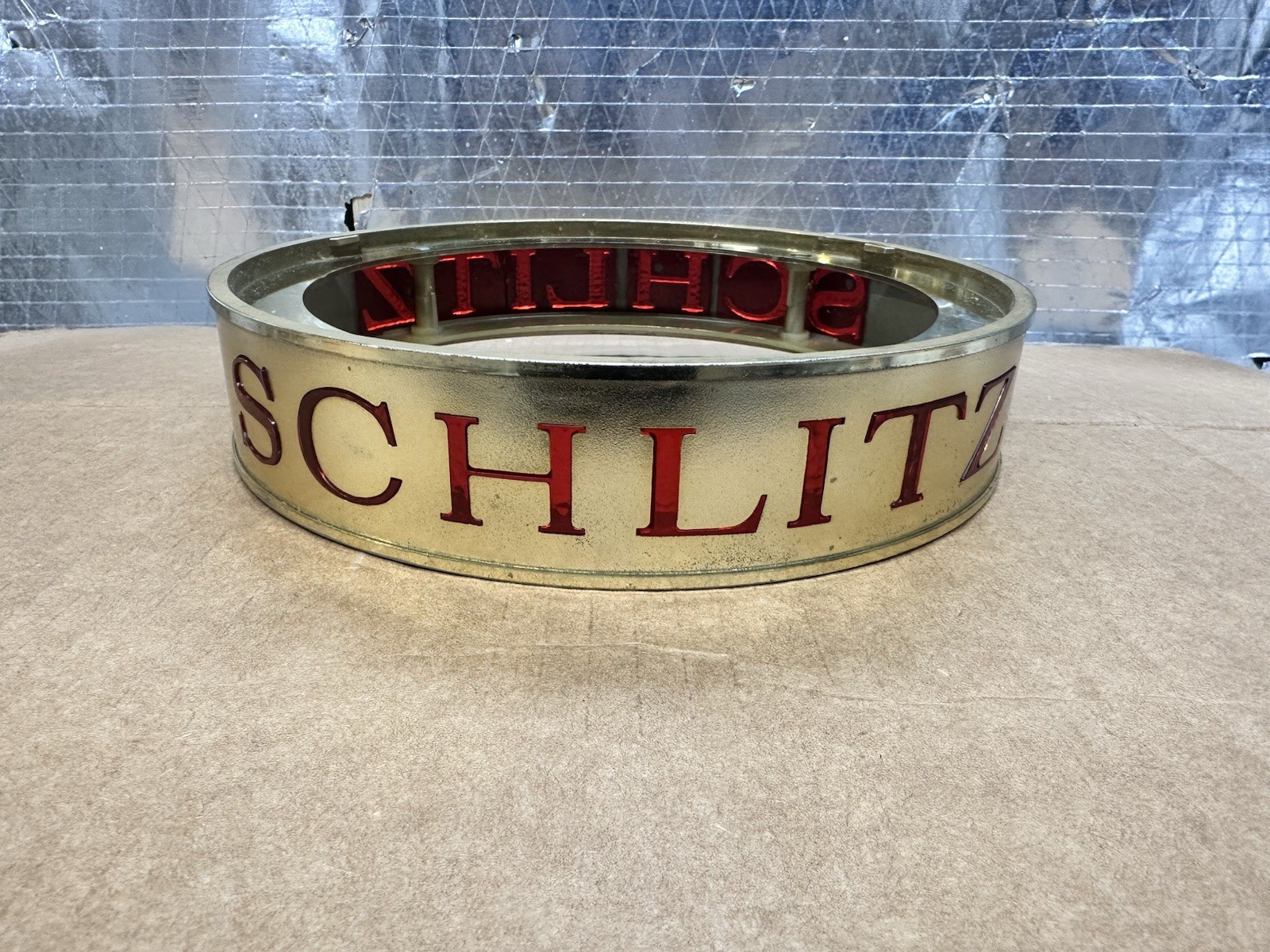 Parts For 1968 Schlitz Beer Rotating Globe Motion Sign - Center Schlitz Band
